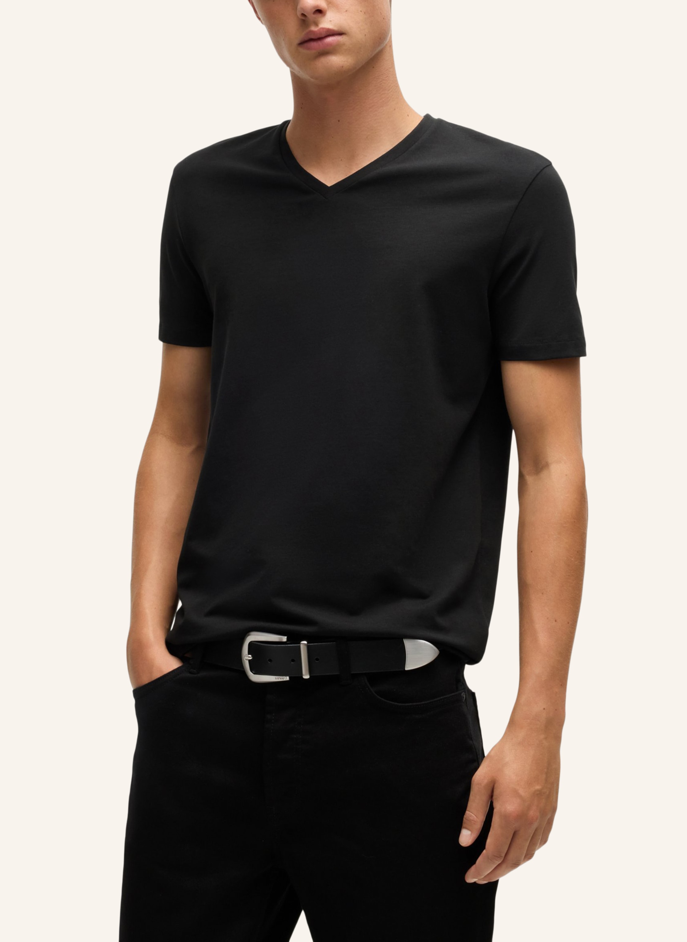 Thumbnail - Hugo T-Shirt Hugo-V Slim Fit schwarz