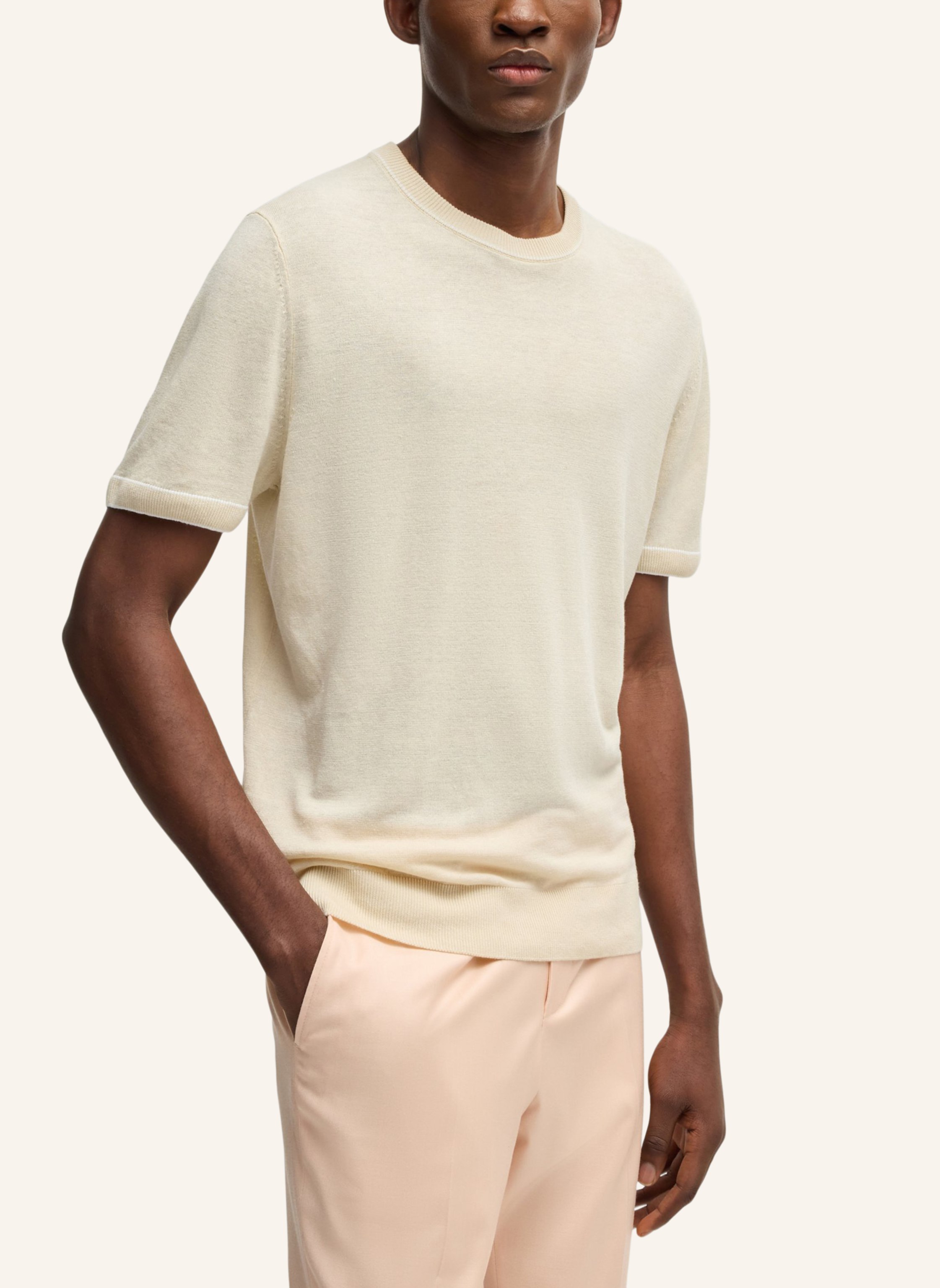 Thumbnail - Boss Pullover H-Jiovanni Regular Fit weiss