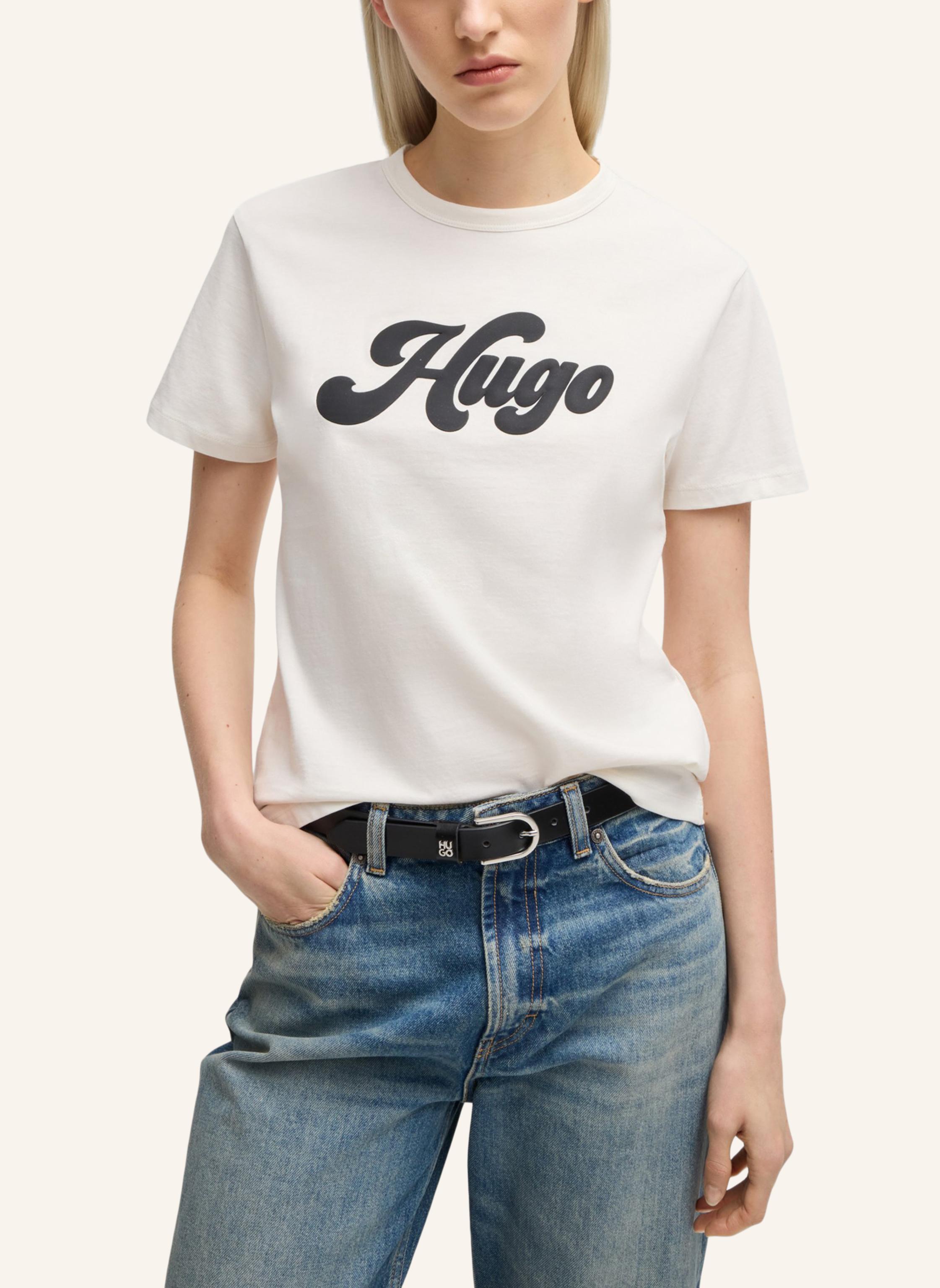 Thumbnail - Hugo T-Shirt Damacia_4 Regular Fit beige