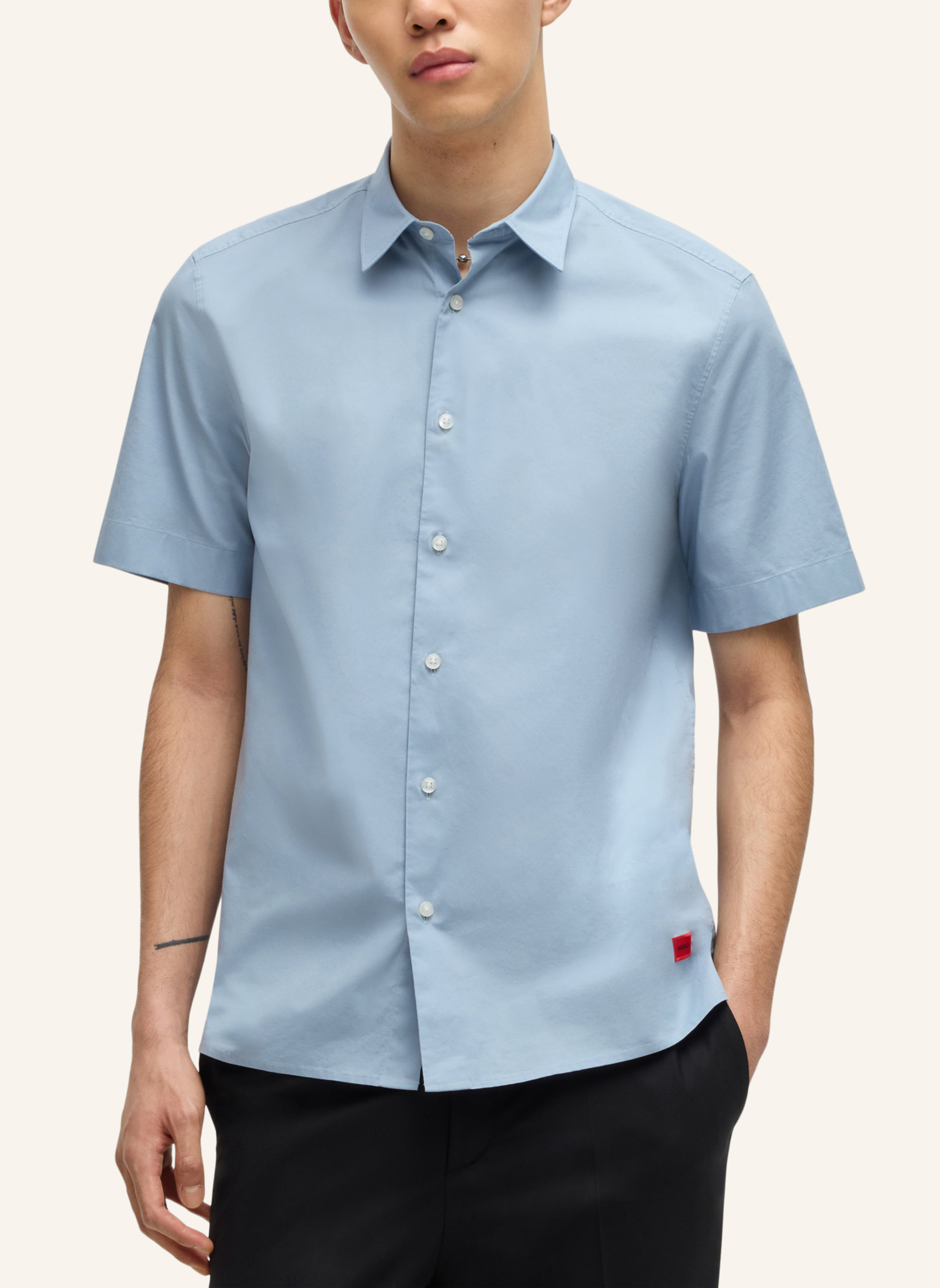Thumbnail - Hugo Casual Hemd Ebor Relaxed Fit blau