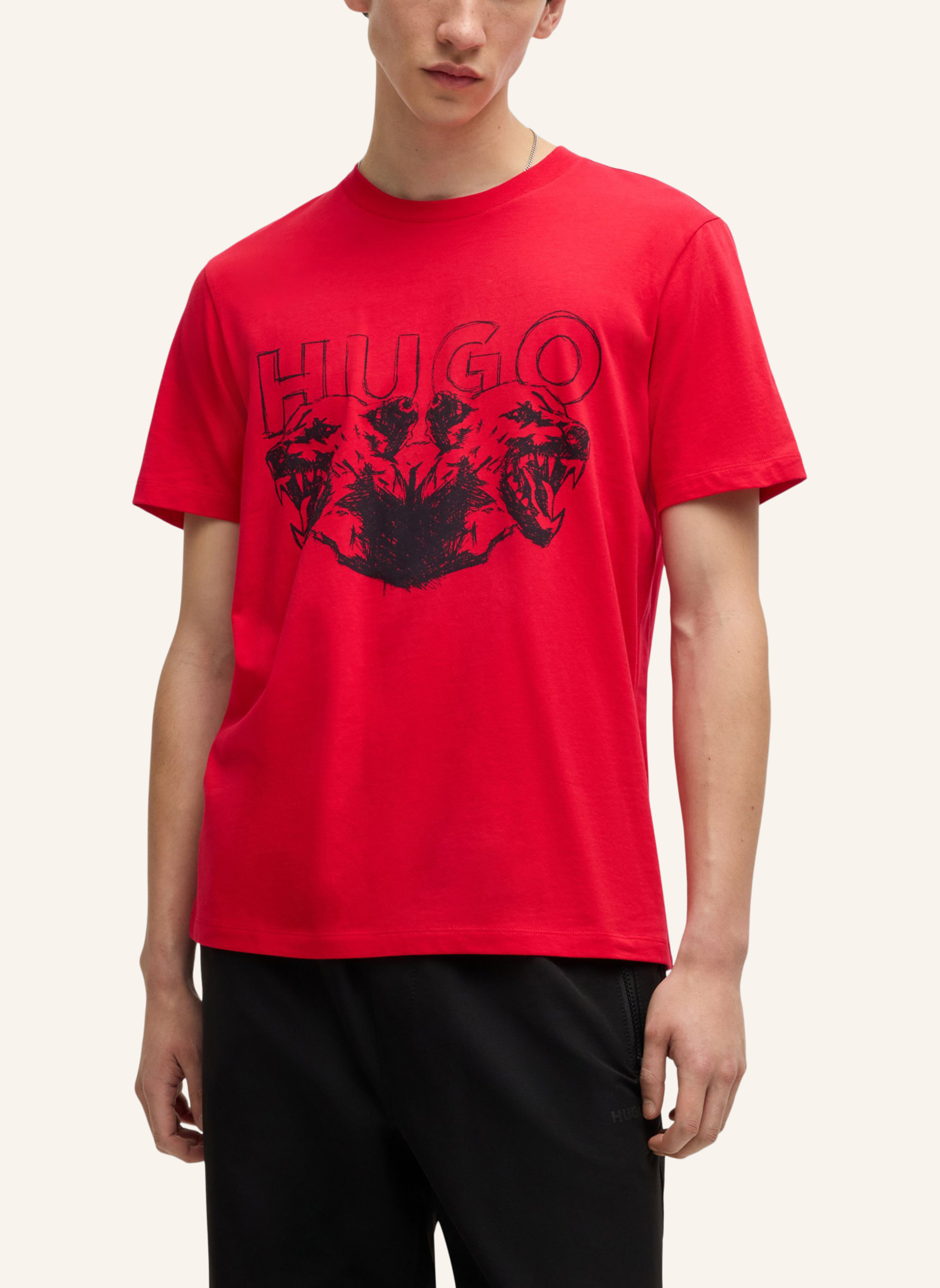 Thumbnail - Hugo T-Shirt Durro Regular Fit pink