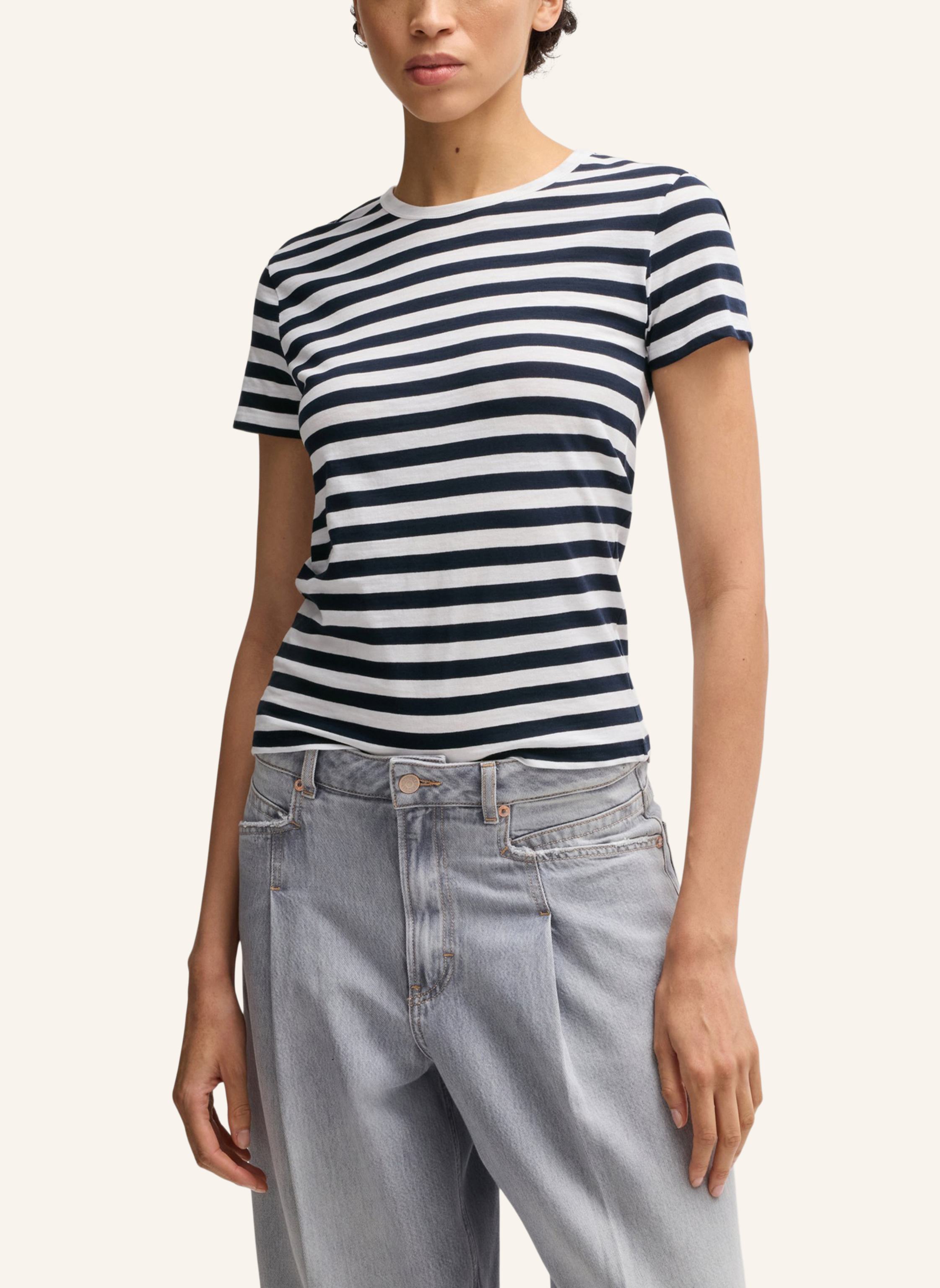 Thumbnail - Boss T-Shirt C_Esla_Striped Slim Fit blau