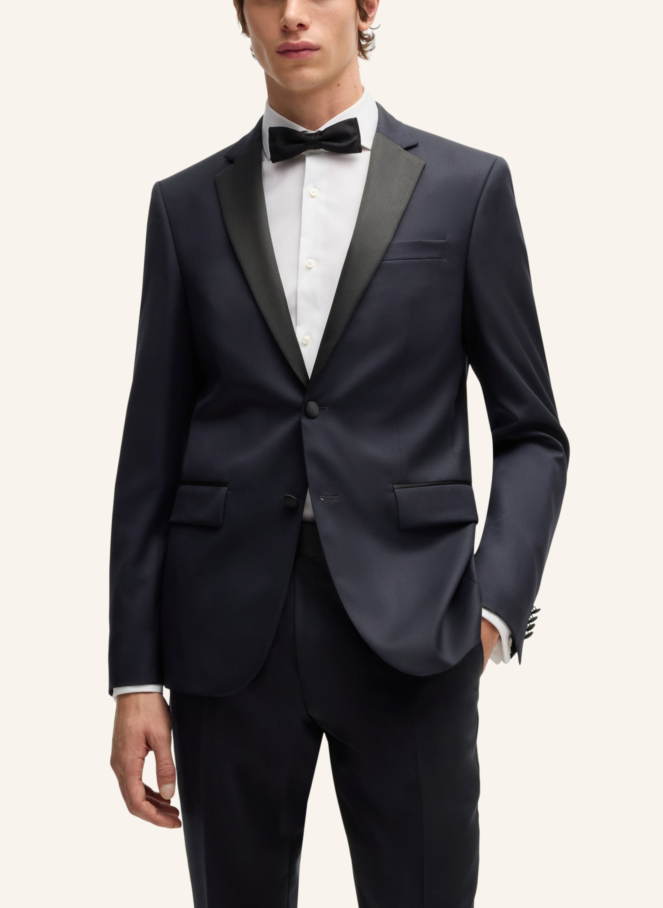 Thumbnail - Boss Smoking-Sakko Huge Slim Fit blau