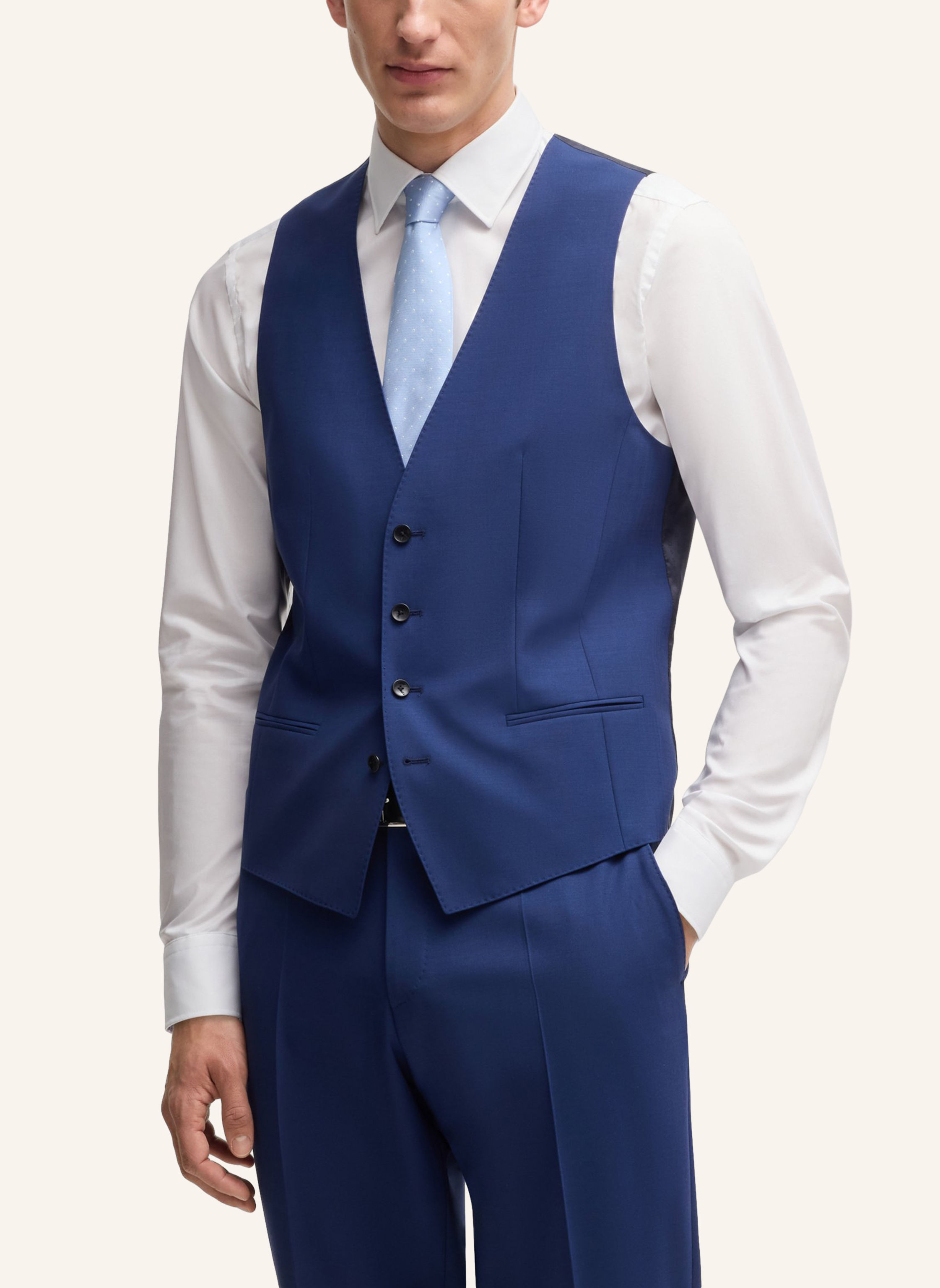 Thumbnail - Boss West H-Huge-Vest-Mm-224 Slim Fit blau