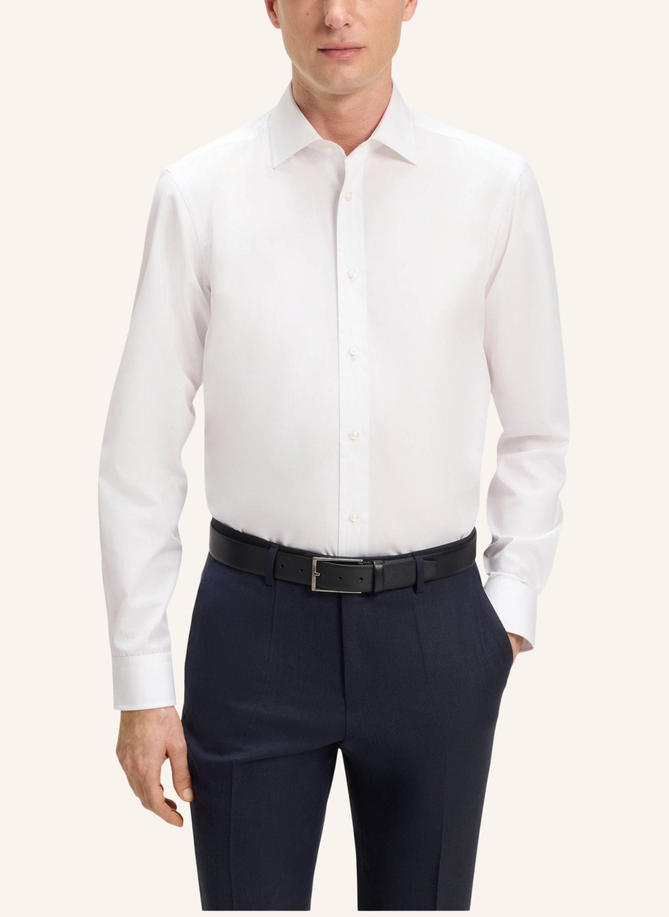 Thumbnail - Boss Business Hemd H-David-Spread_Db Slim Fit weiss