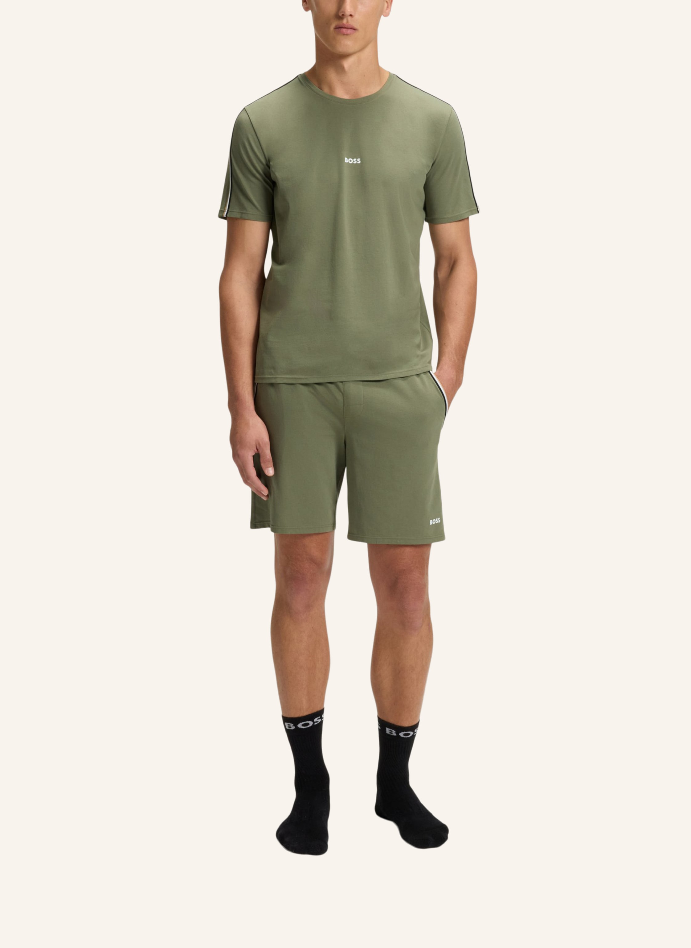 Thumbnail - Boss Pyjama-Oberteil Unique T-Shirt Regular Fit gruen