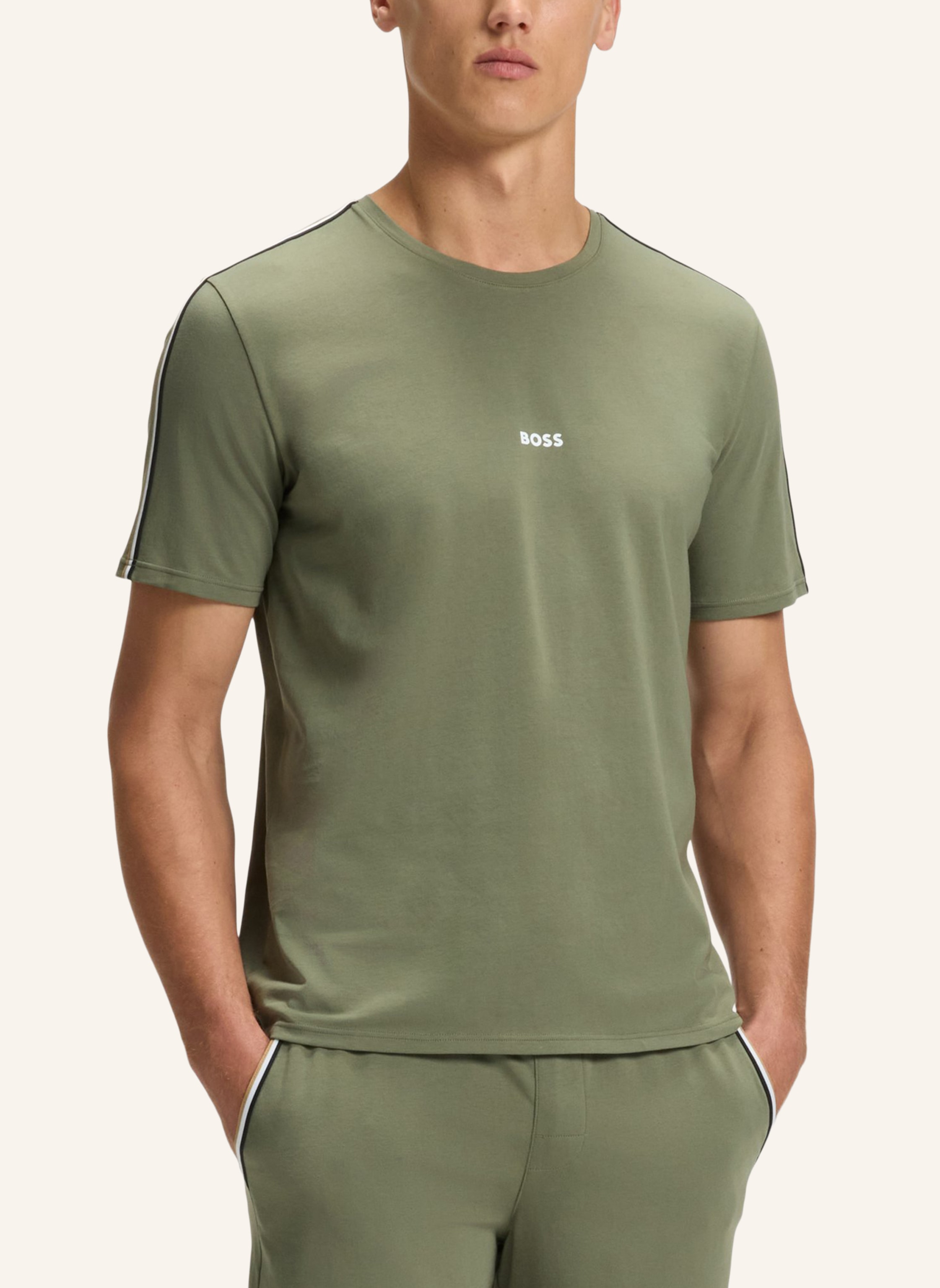 Thumbnail - Boss Pyjama-Oberteil Unique T-Shirt Regular Fit gruen