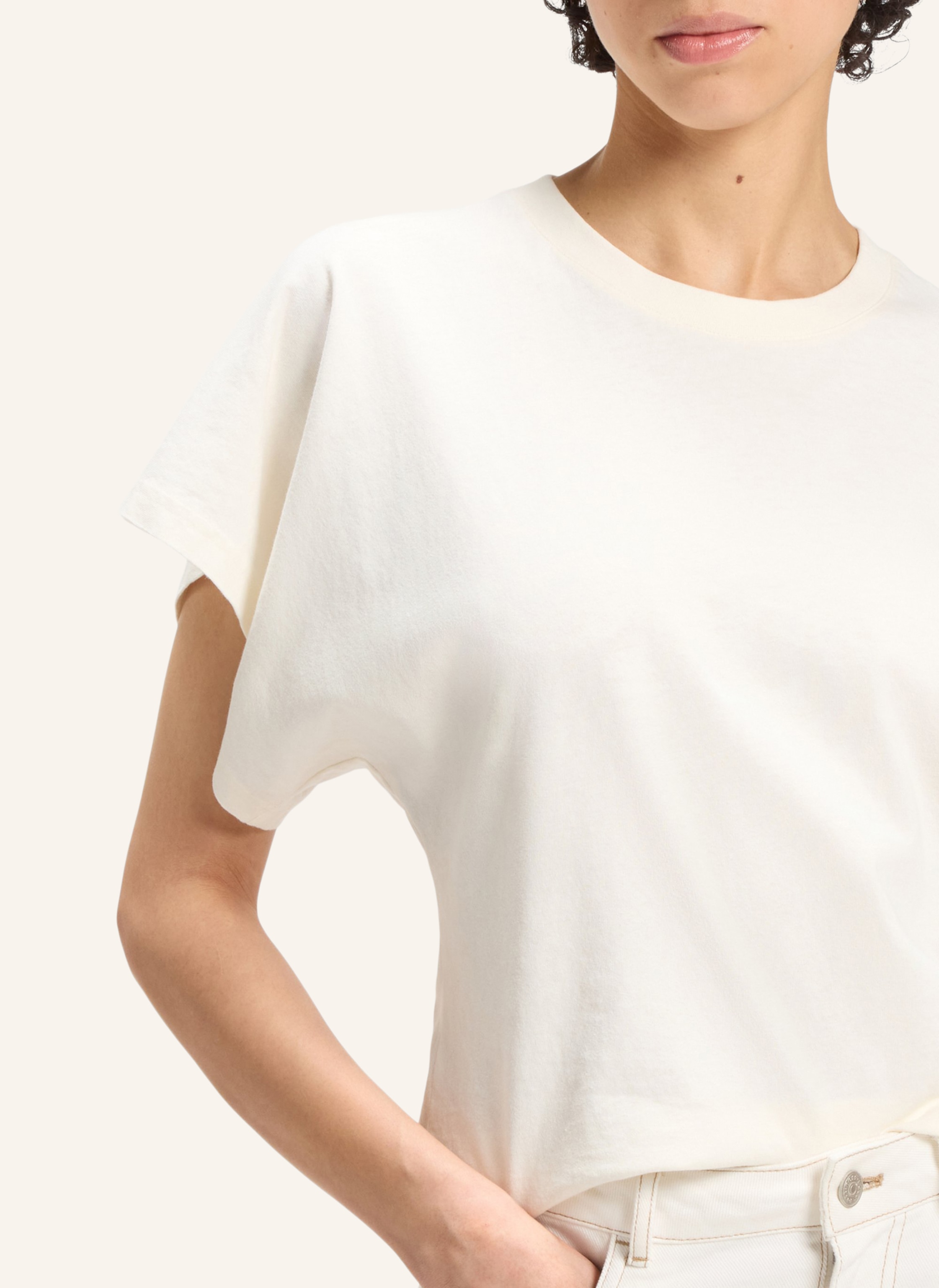 Thumbnail - Boss T-Shirt C_Ersi Regular Fit beige