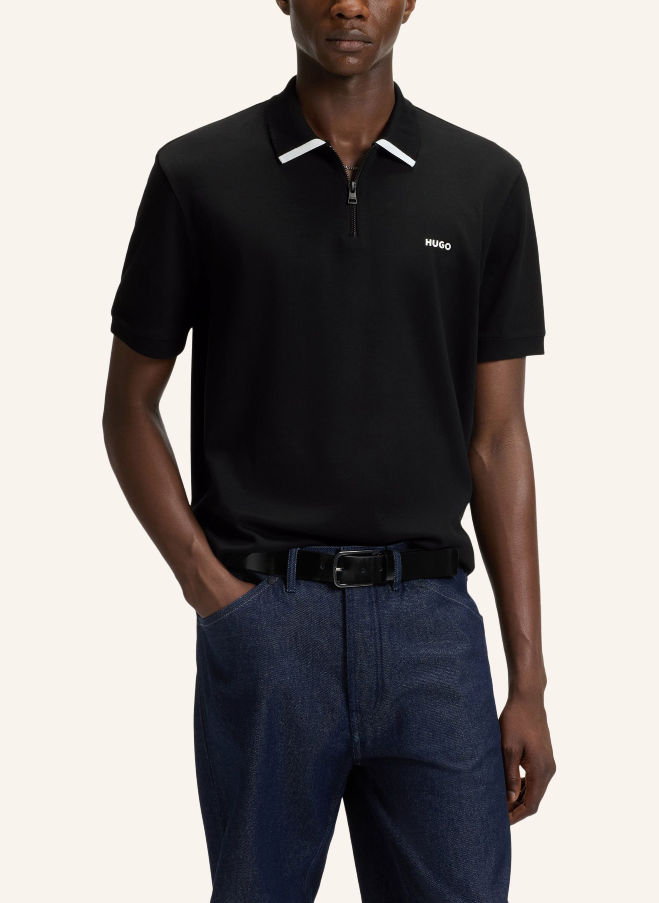 Thumbnail - Hugo Poloshirt Dalomino Regular Fit schwarz