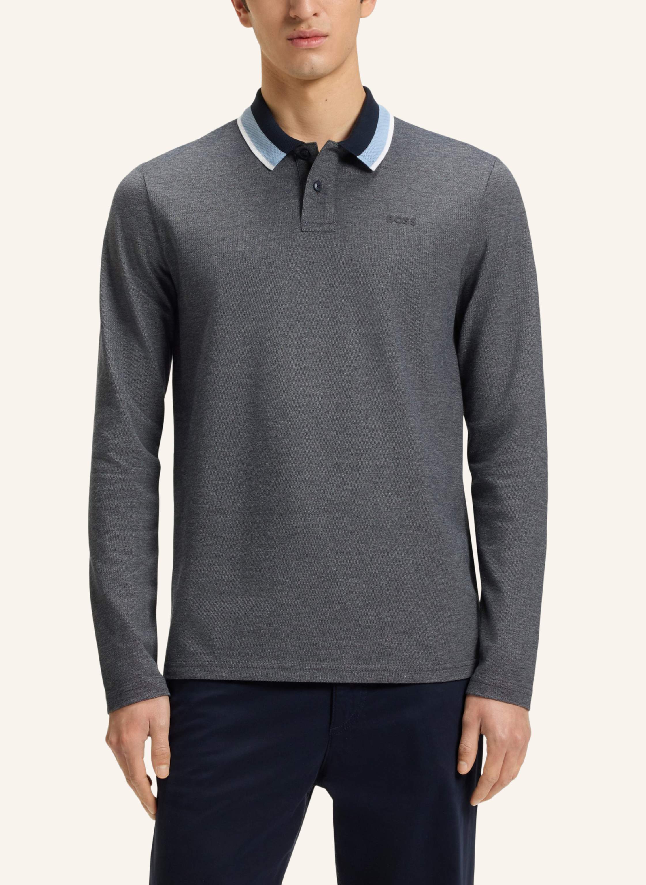 Thumbnail - Boss Poloshirt Peoxfordlong_1 Regular Fit blau