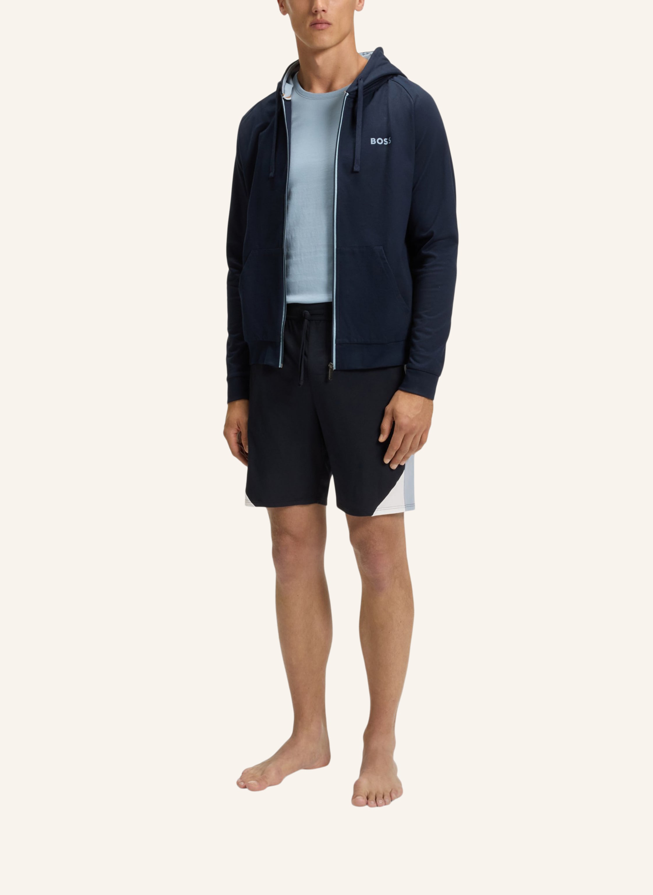 Thumbnail - Boss Pyjamas Unterteil Balance Shorts blau