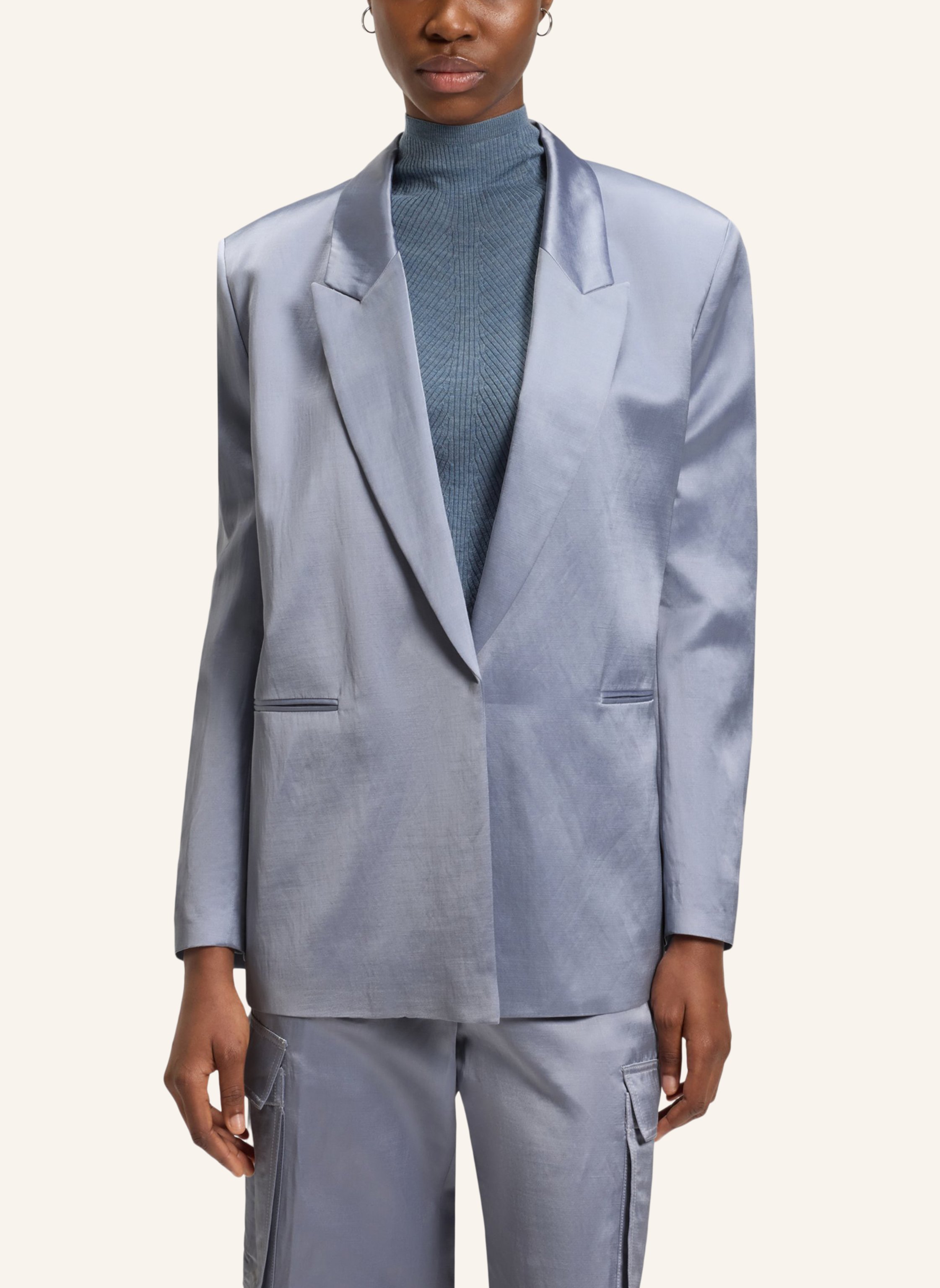 Thumbnail - Boss Blazer Jovanamia Relaxed Fit grau