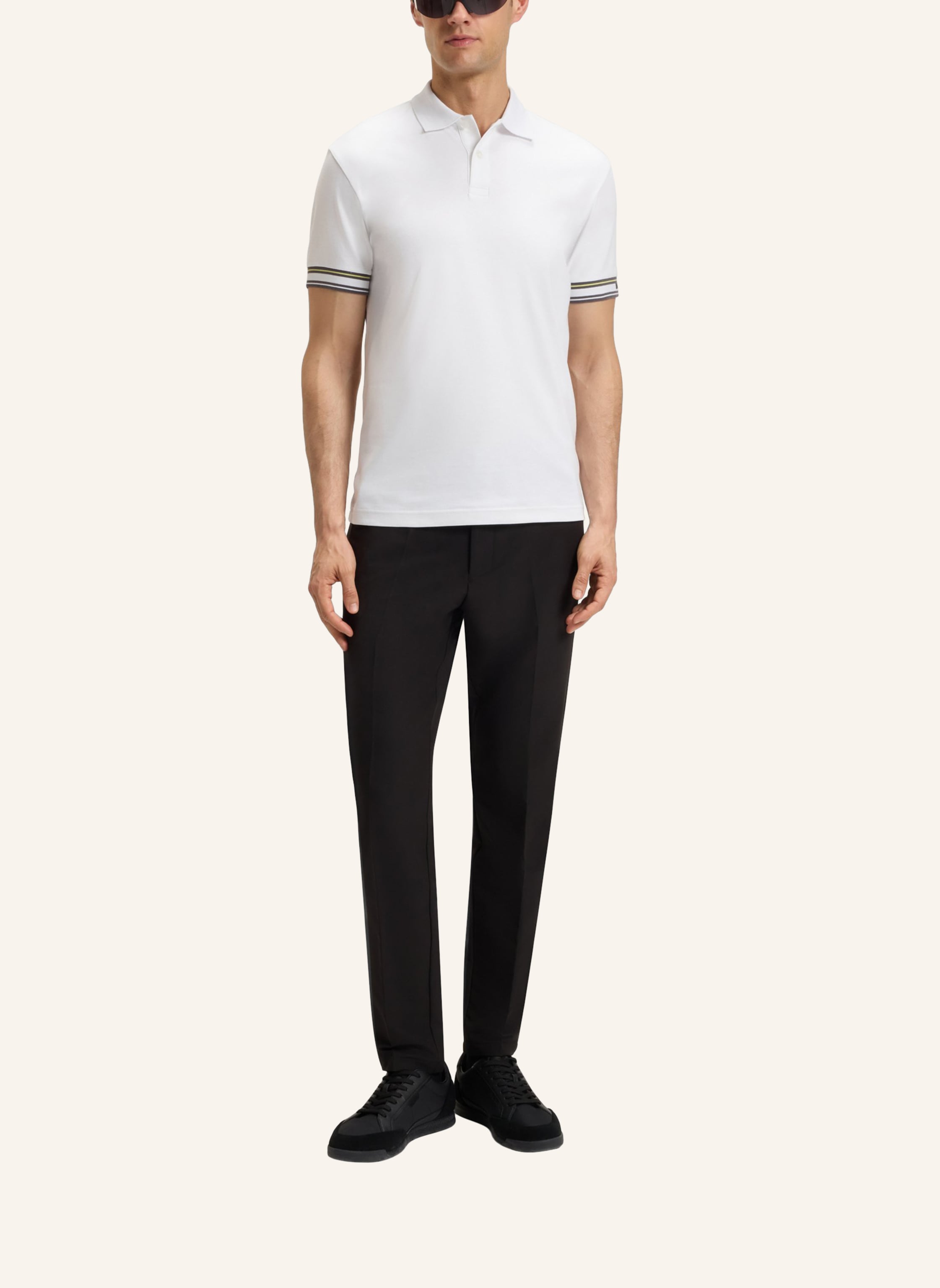 Thumbnail - Boss Poloshirt Polo Zone Slim Fit weiss
