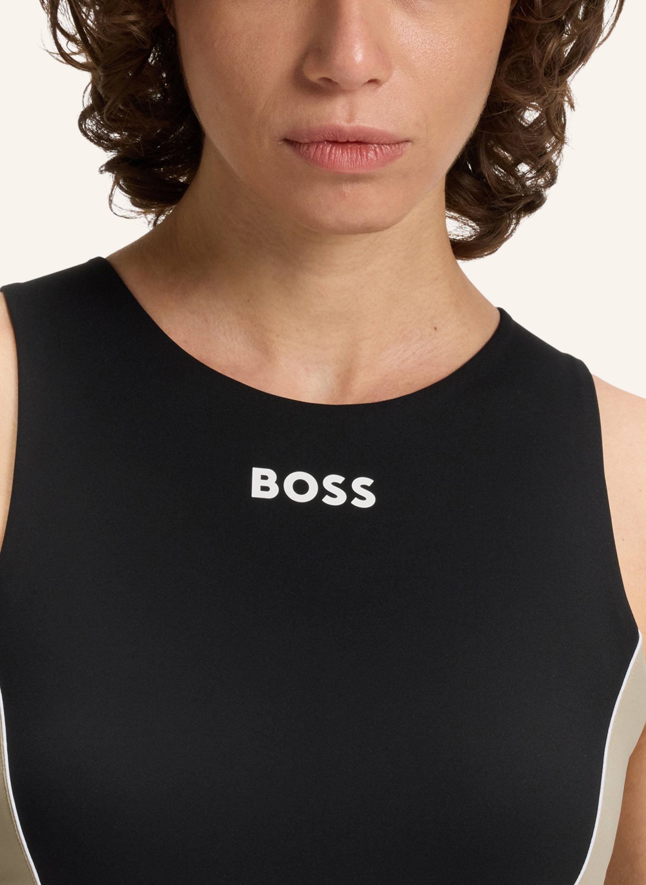 Thumbnail - Boss Jersey-Kleid Ematch Slim Fit schwarz