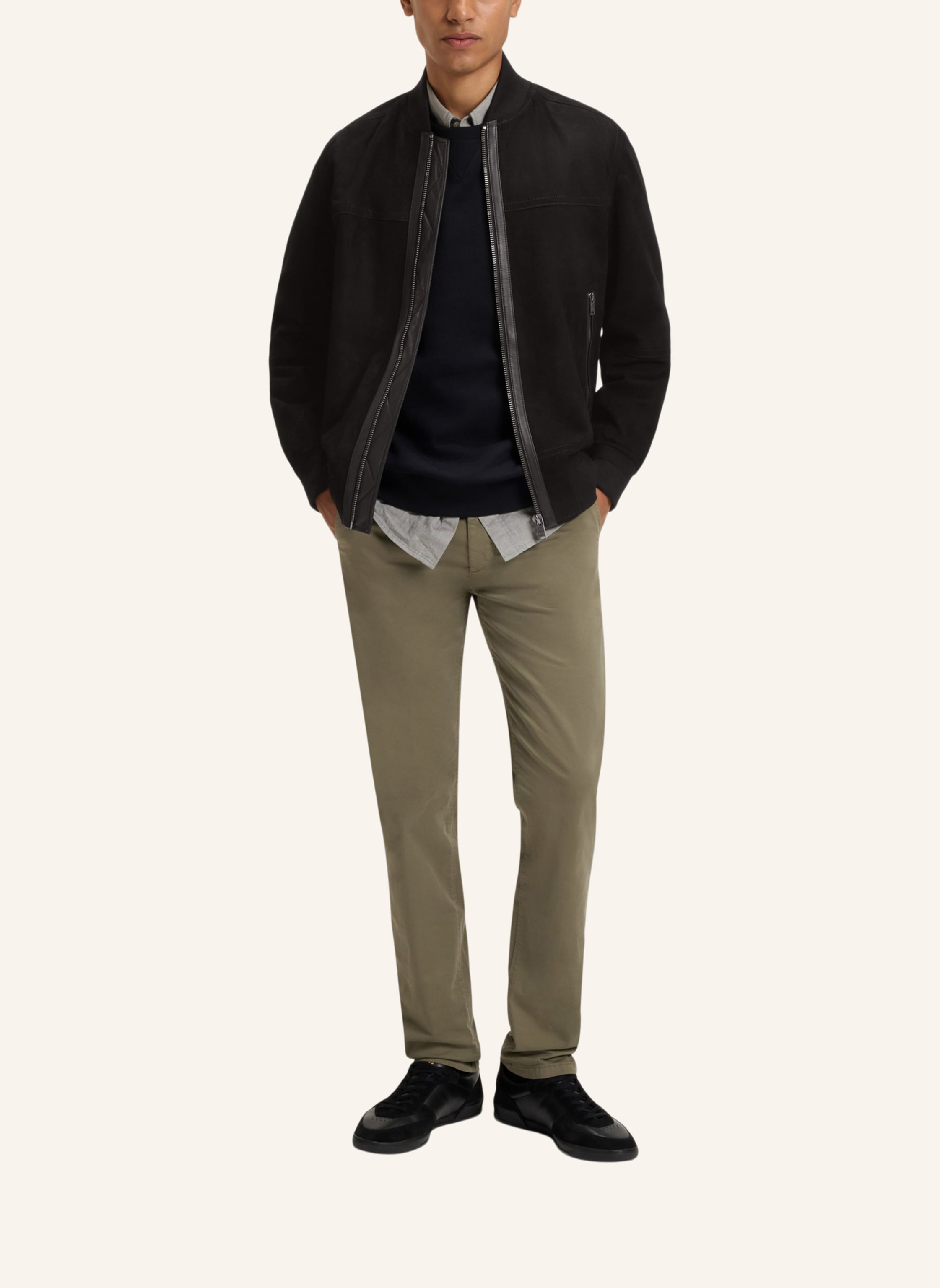 Thumbnail - Boss Lederjacke Johice Regular Fit schwarz