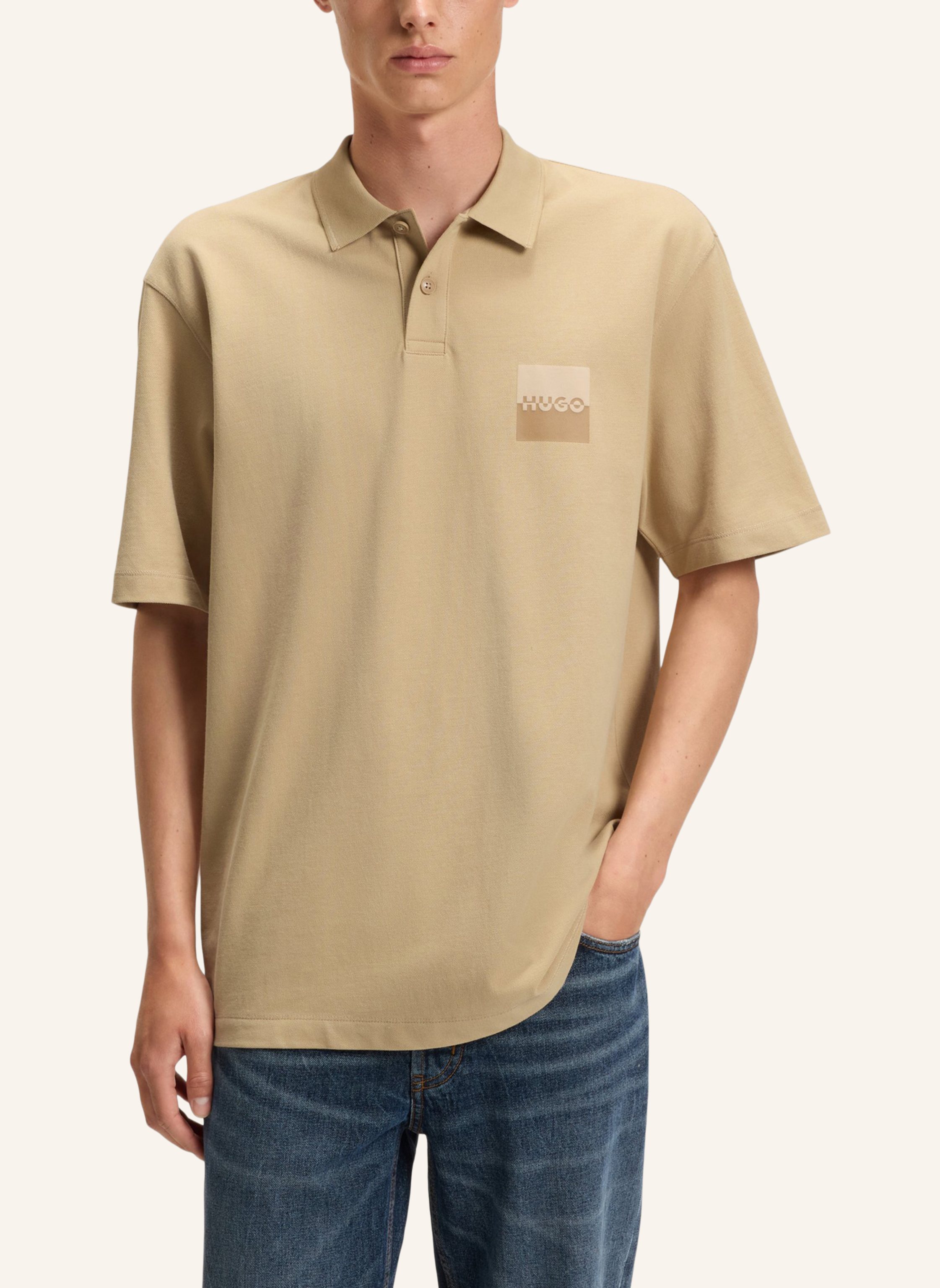 Thumbnail - Hugo Poloshirt Dusplity Relaxed Fit beige