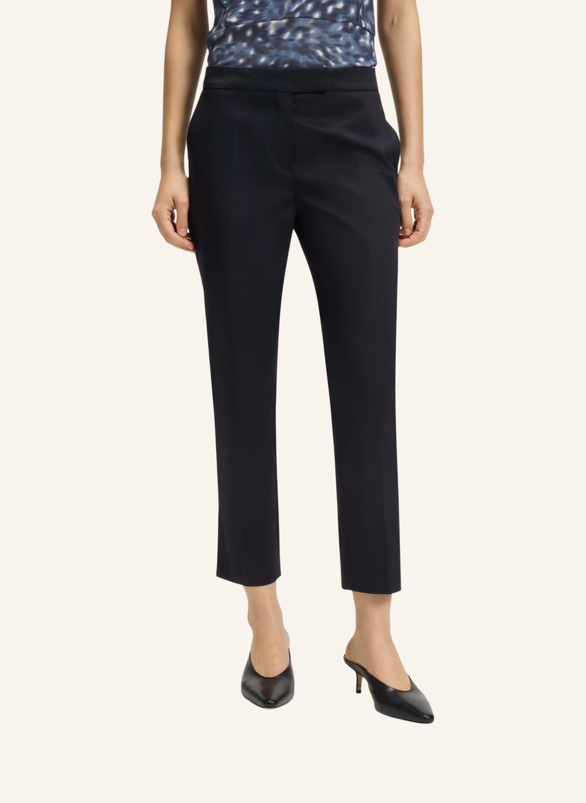 Thumbnail - Boss Business Hose Tapria-crop1 Slim Fit blau