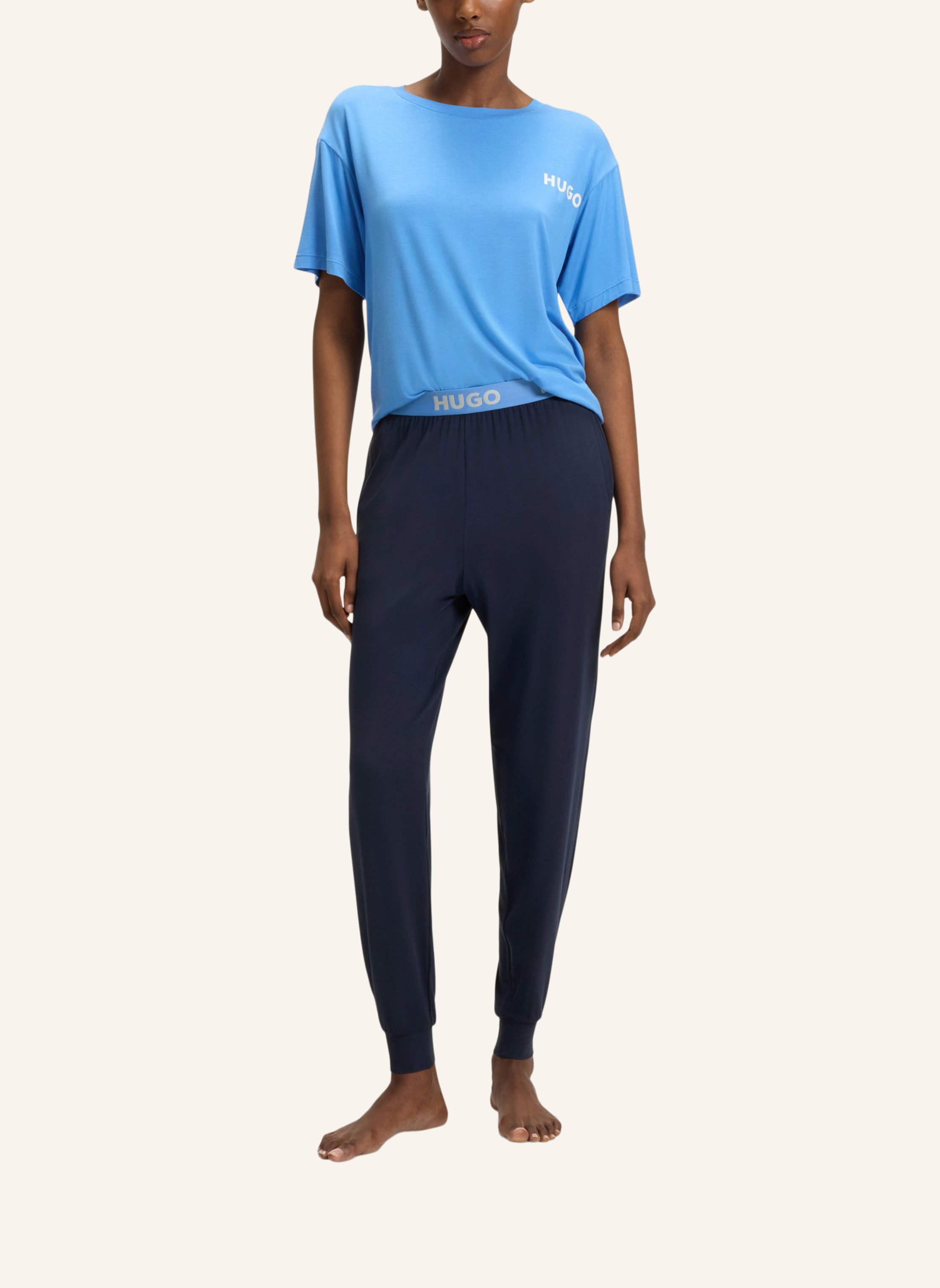 Thumbnail - Hugo Pyjamas Unterteil Unite_Pants blau