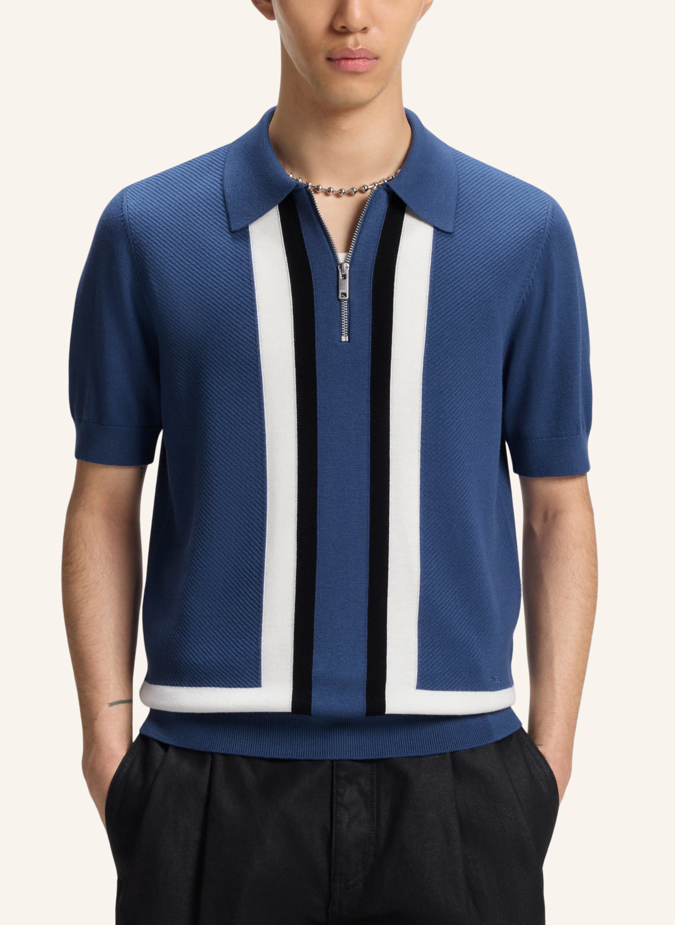 Thumbnail - Hugo Pullover Sholpone Relaxed Fit blau