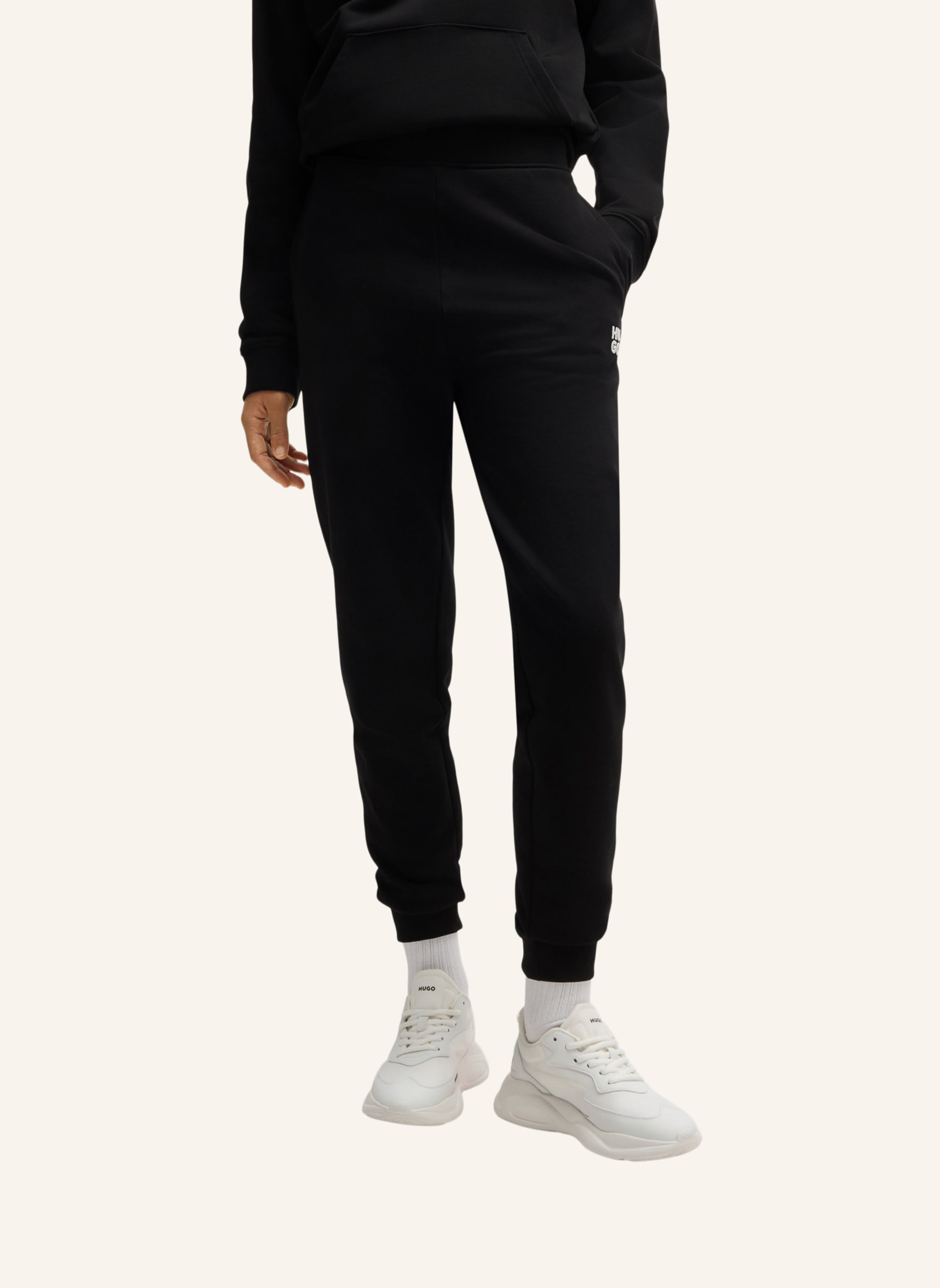 Thumbnail - Hugo Casual Hose Nelfinia Regular Fit schwarz