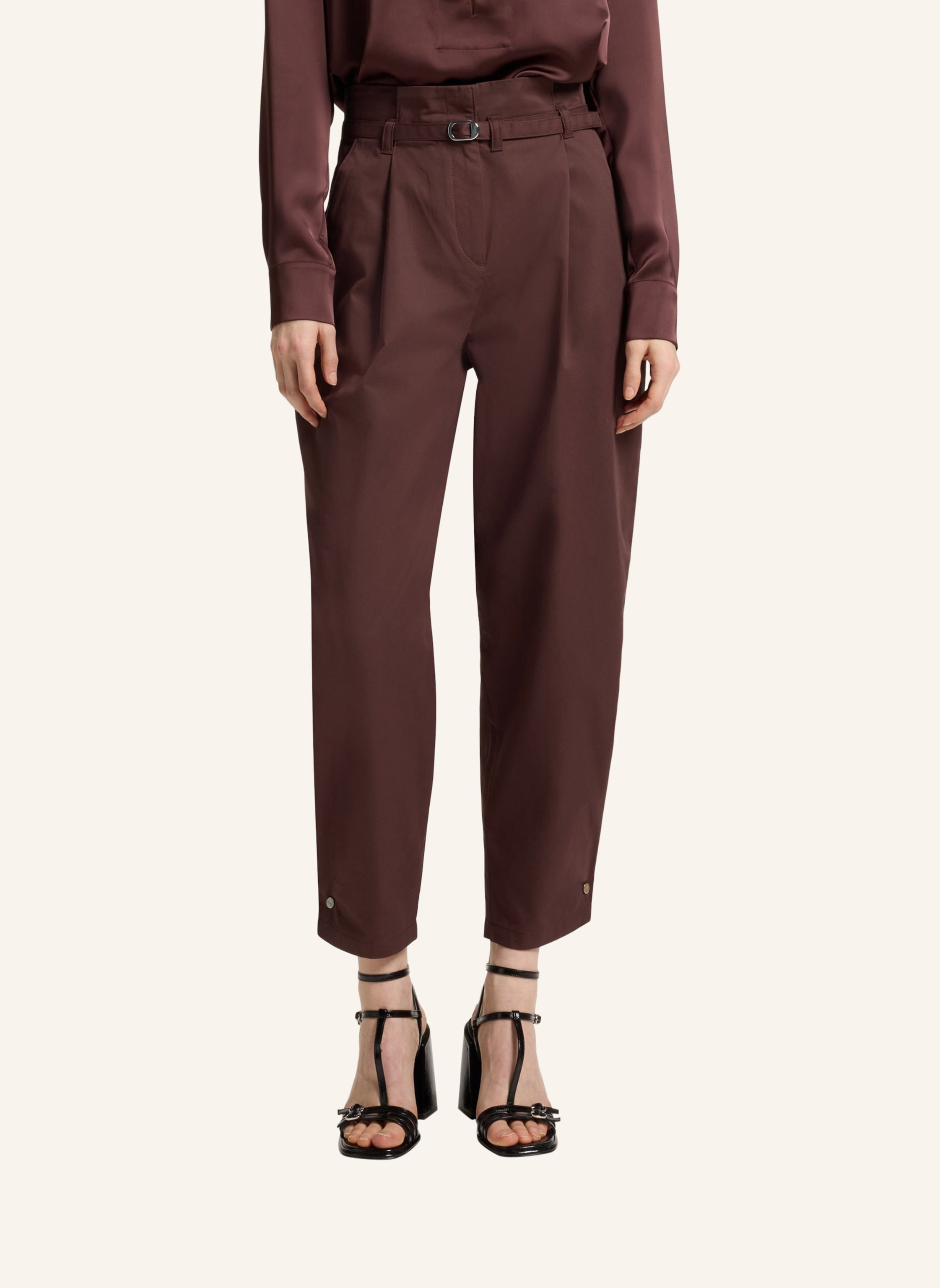 Thumbnail - Hugo Casual Hose Hazelda-1 Tapered Fit braun