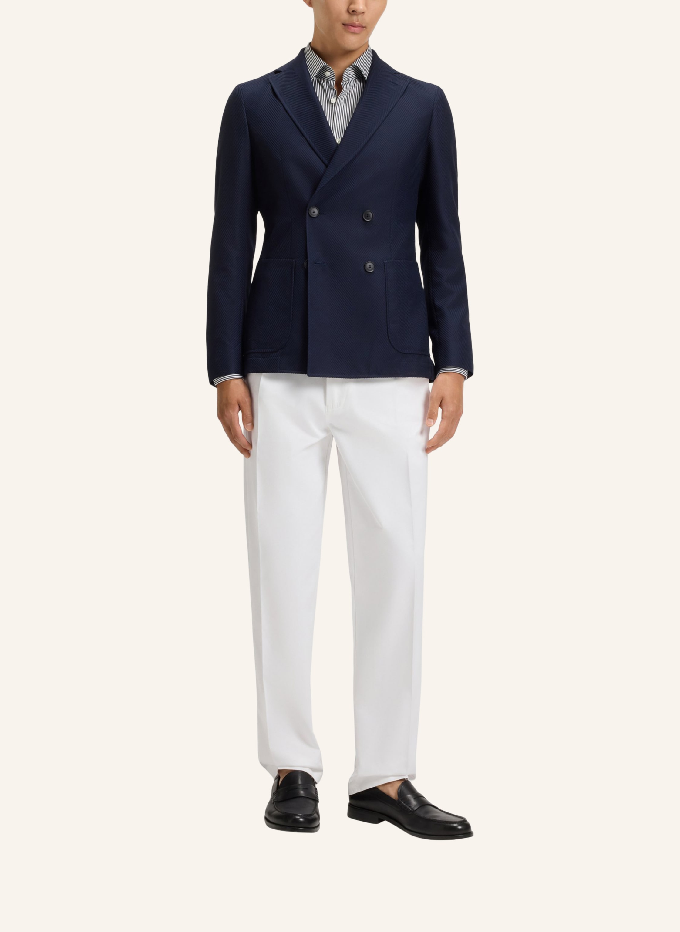 Thumbnail - Boss Casual Hose C-Kai-Dpl Relaxed Fit weiss