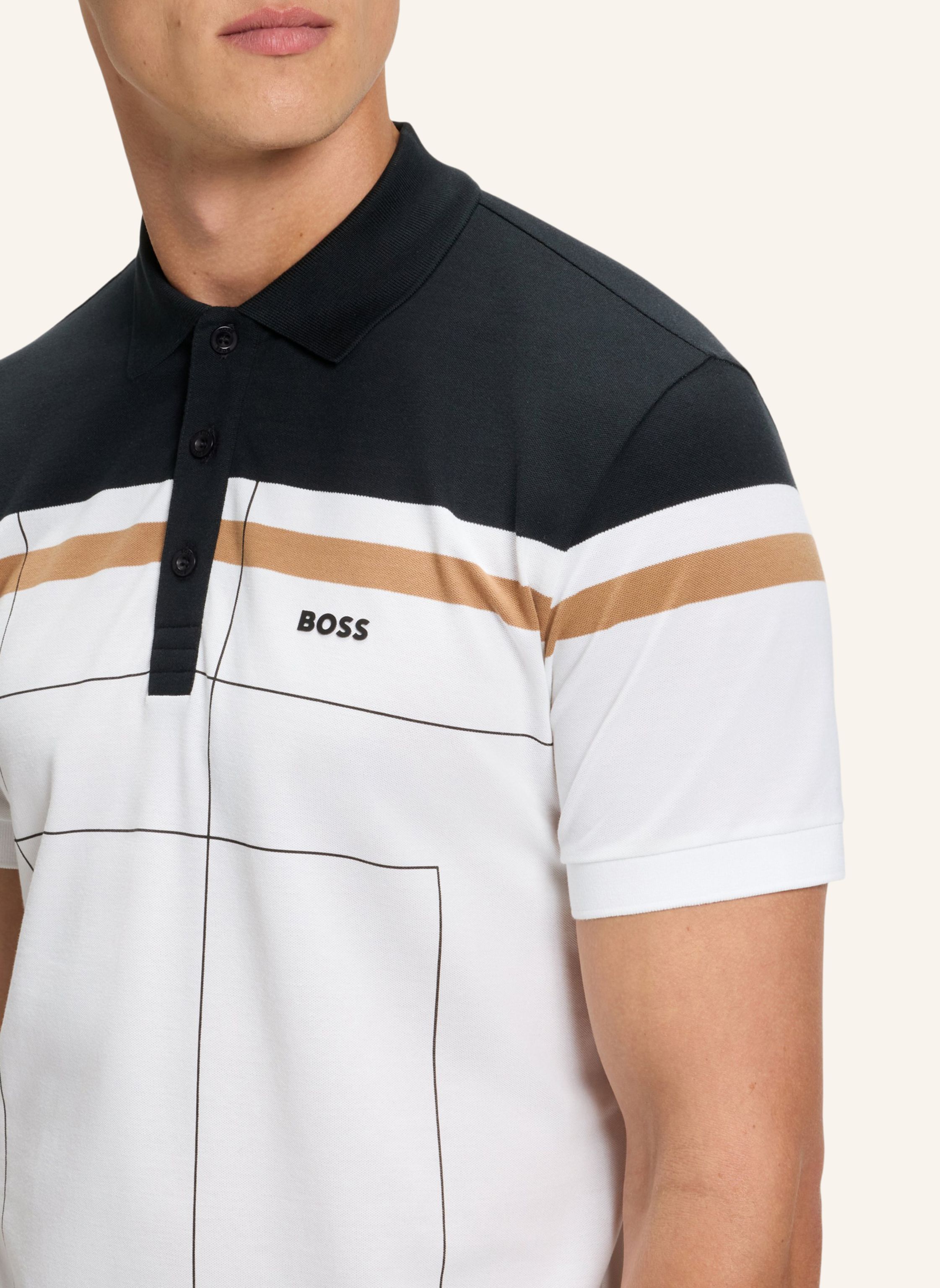Thumbnail - Boss Poloshirt Paule Goc Slim Fit weiss