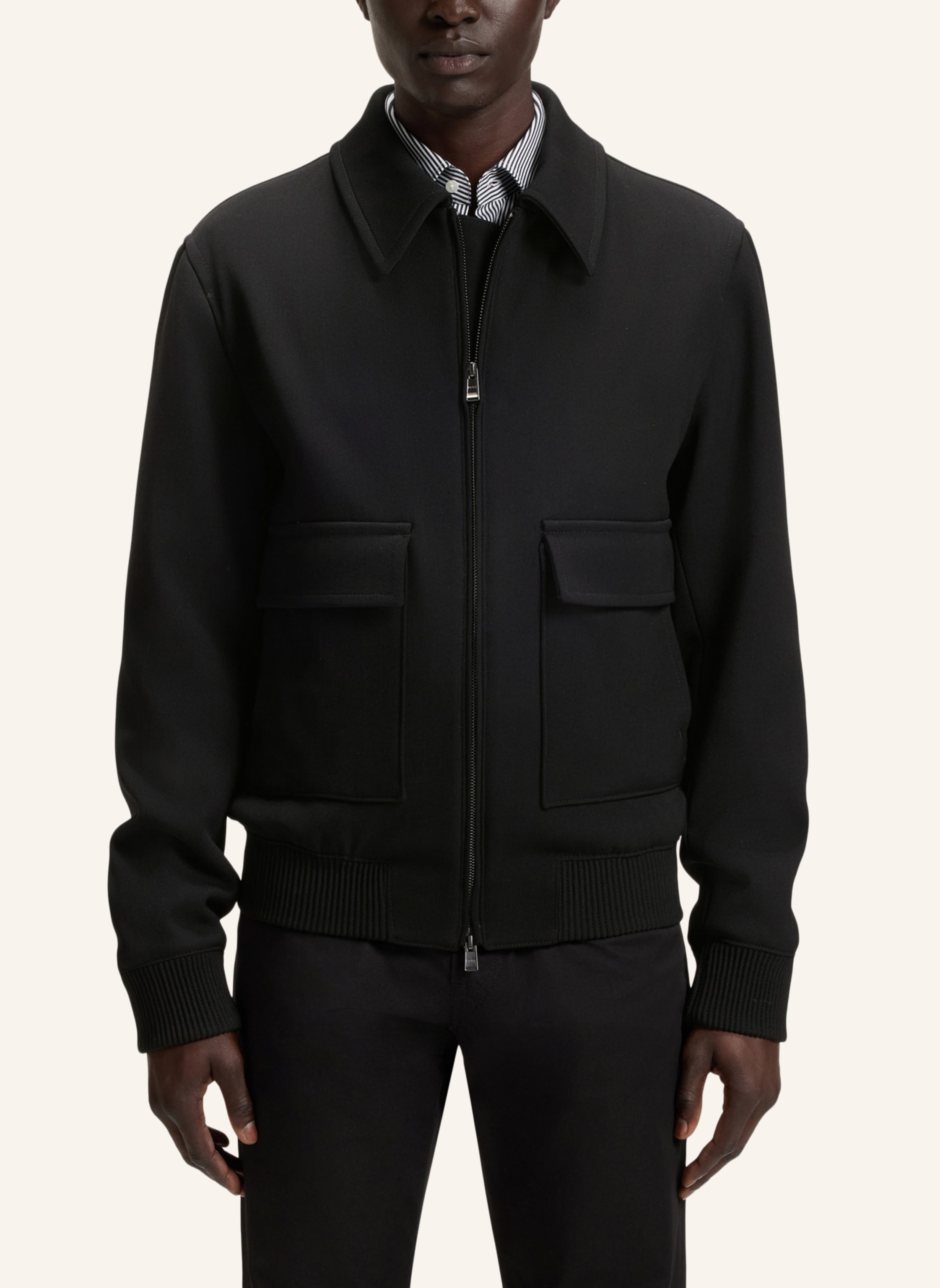 Thumbnail - Boss Klassischer Mantel H-Charly-253 Regular Fit schwarz