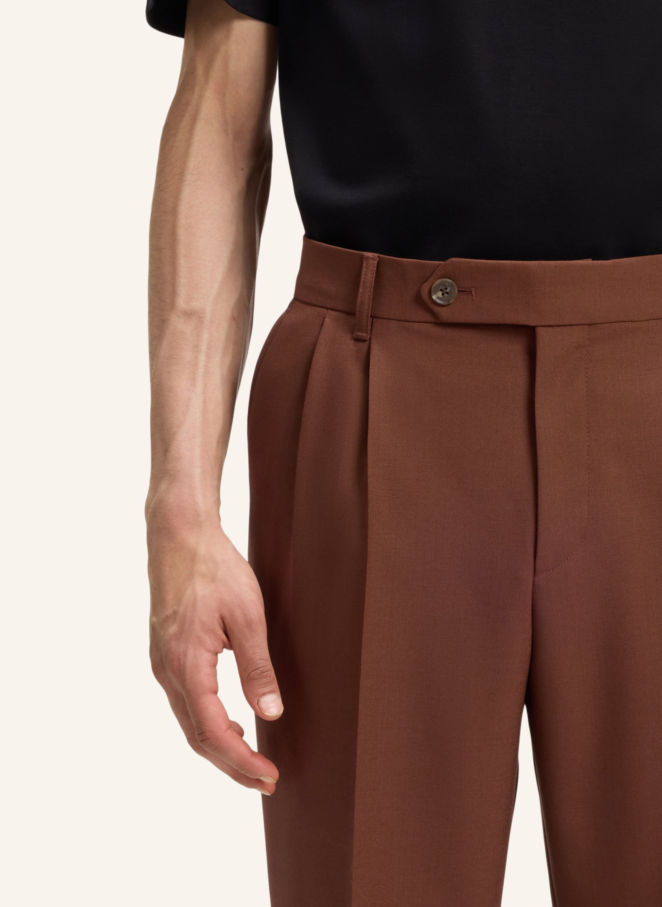 Thumbnail - Boss Business Hose C-Perin-Dpl-Tu-253 Tapered Fit braun