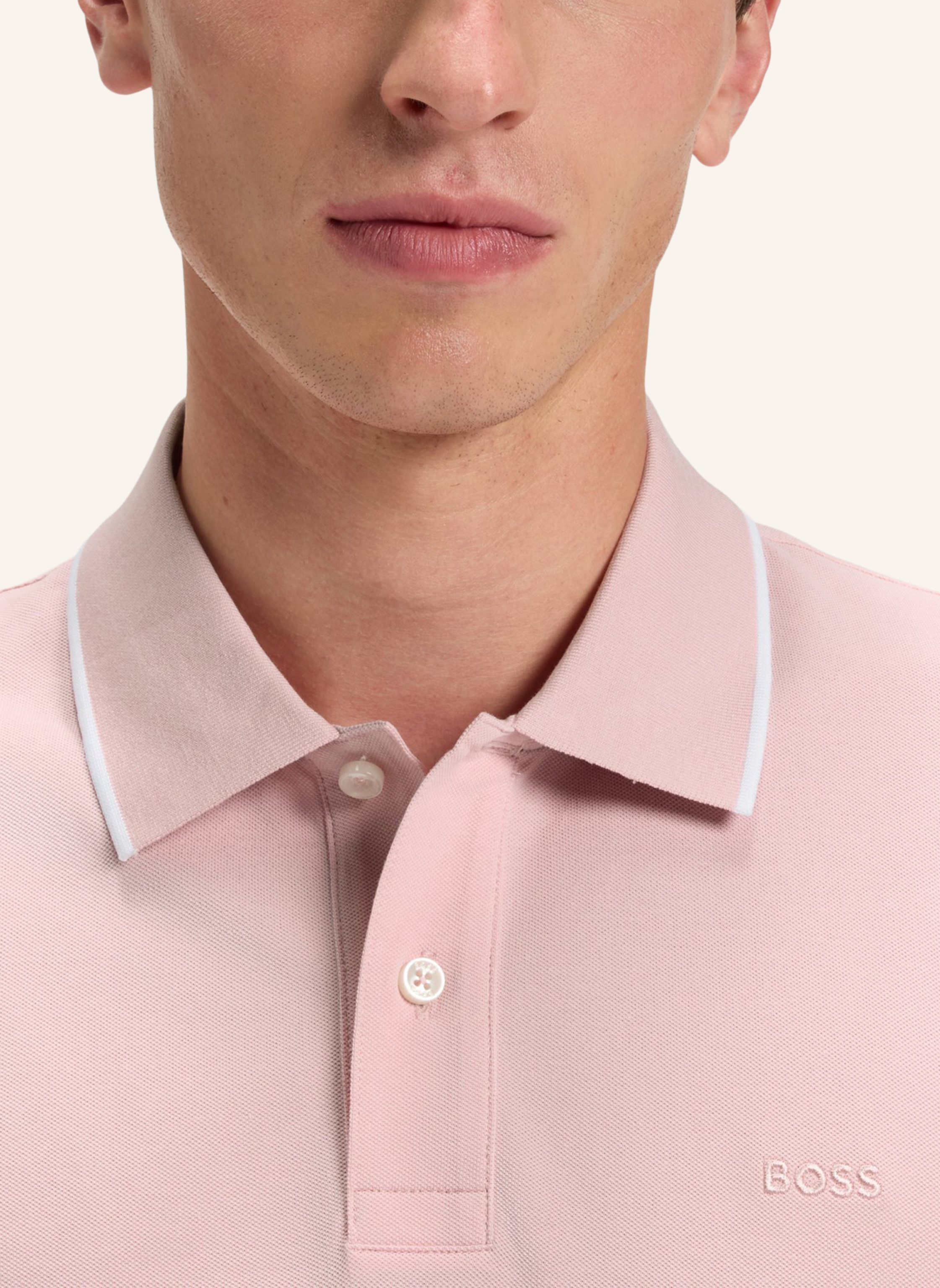 Thumbnail - Boss Poloshirt Parlay 250_In Regular Fit pink