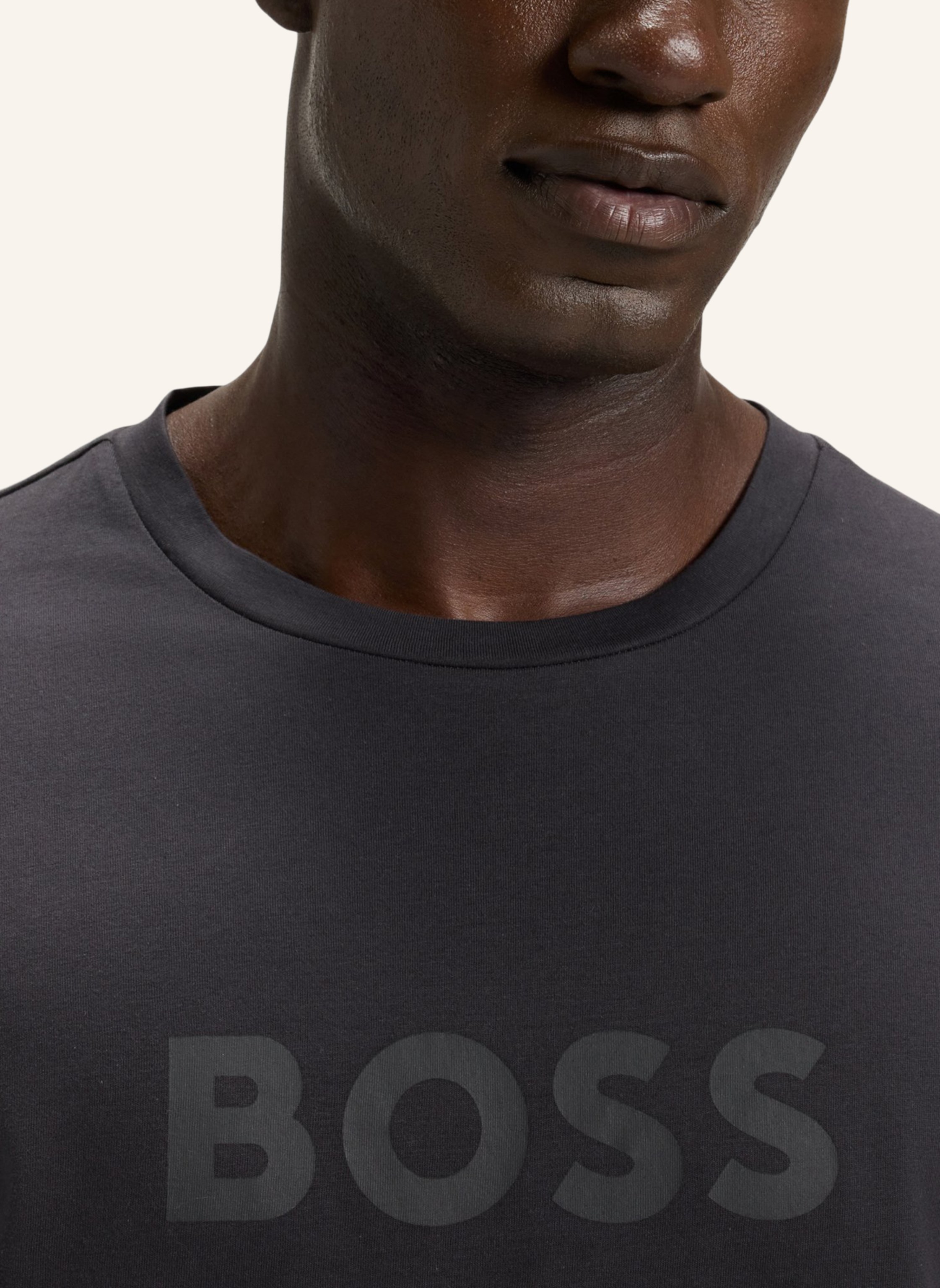 Thumbnail - Boss Strand-Oberteil T-Shirt Rn Regular Fit grau