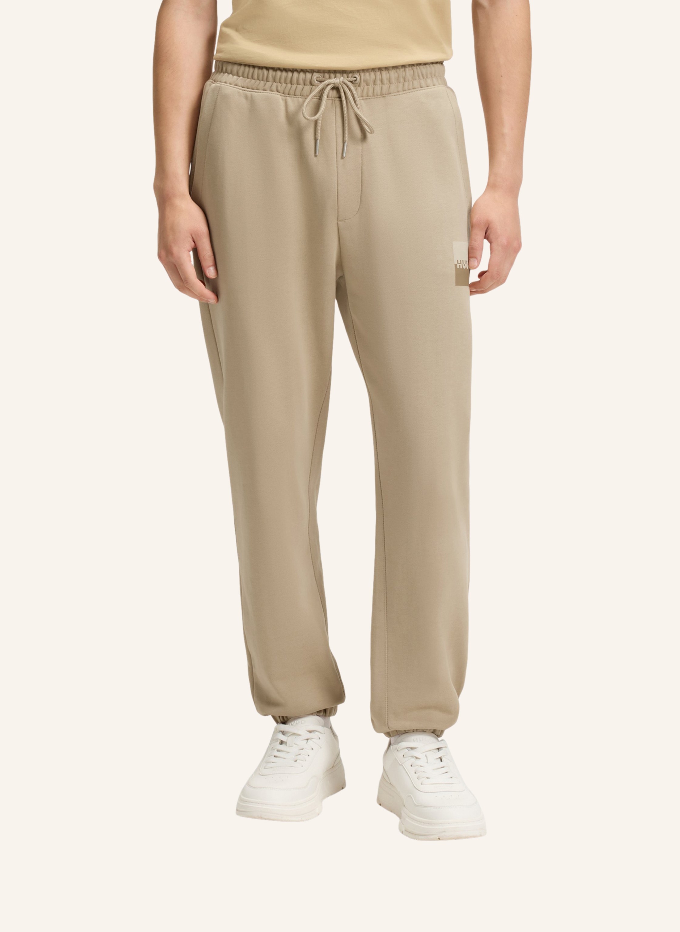 Thumbnail - Hugo Casual Hose Dusplitan Relaxed Fit beige