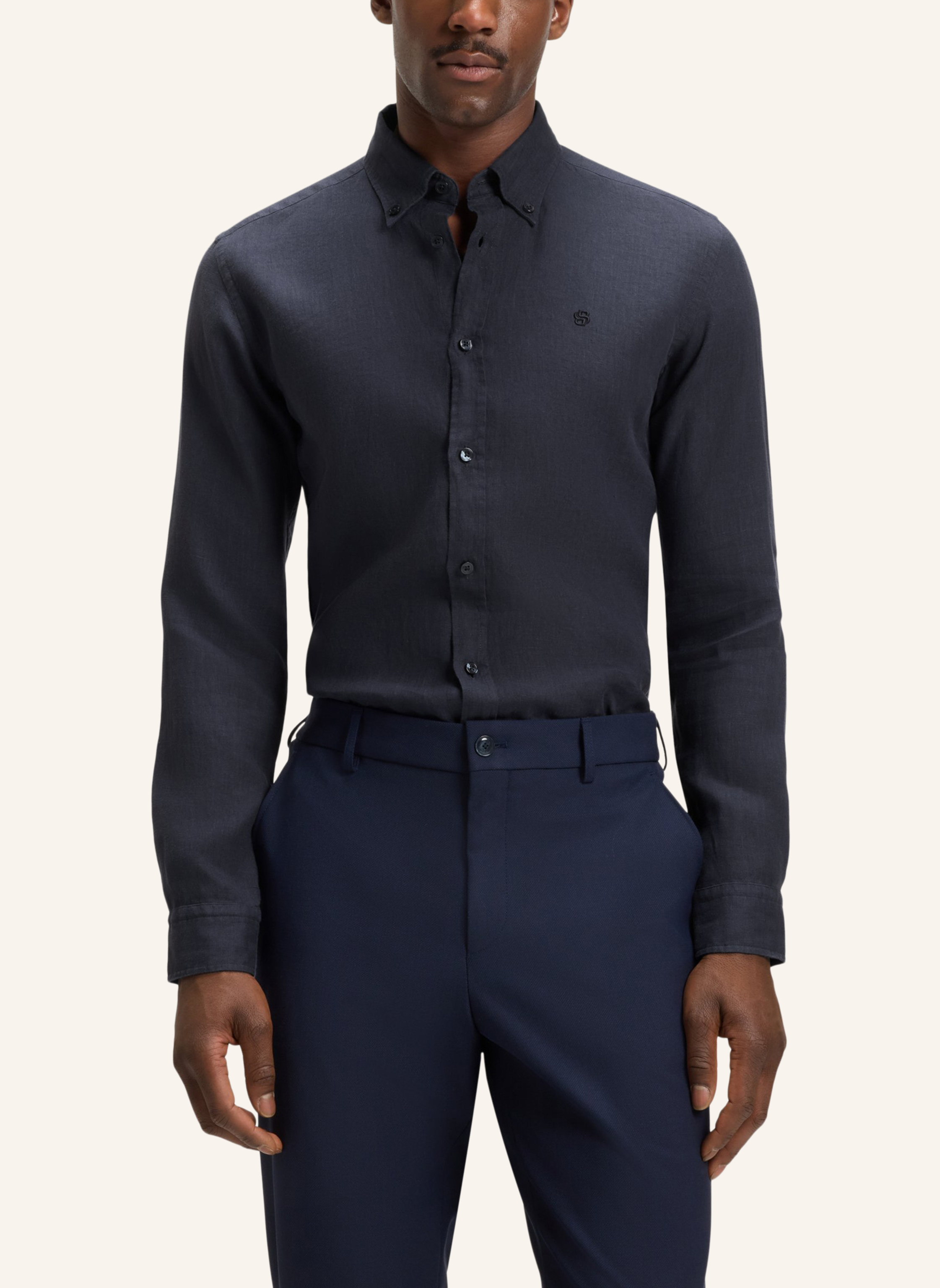 Thumbnail - Boss Casual Hemd H-Roan-Bd-E-c1-253 Slim Fit blau