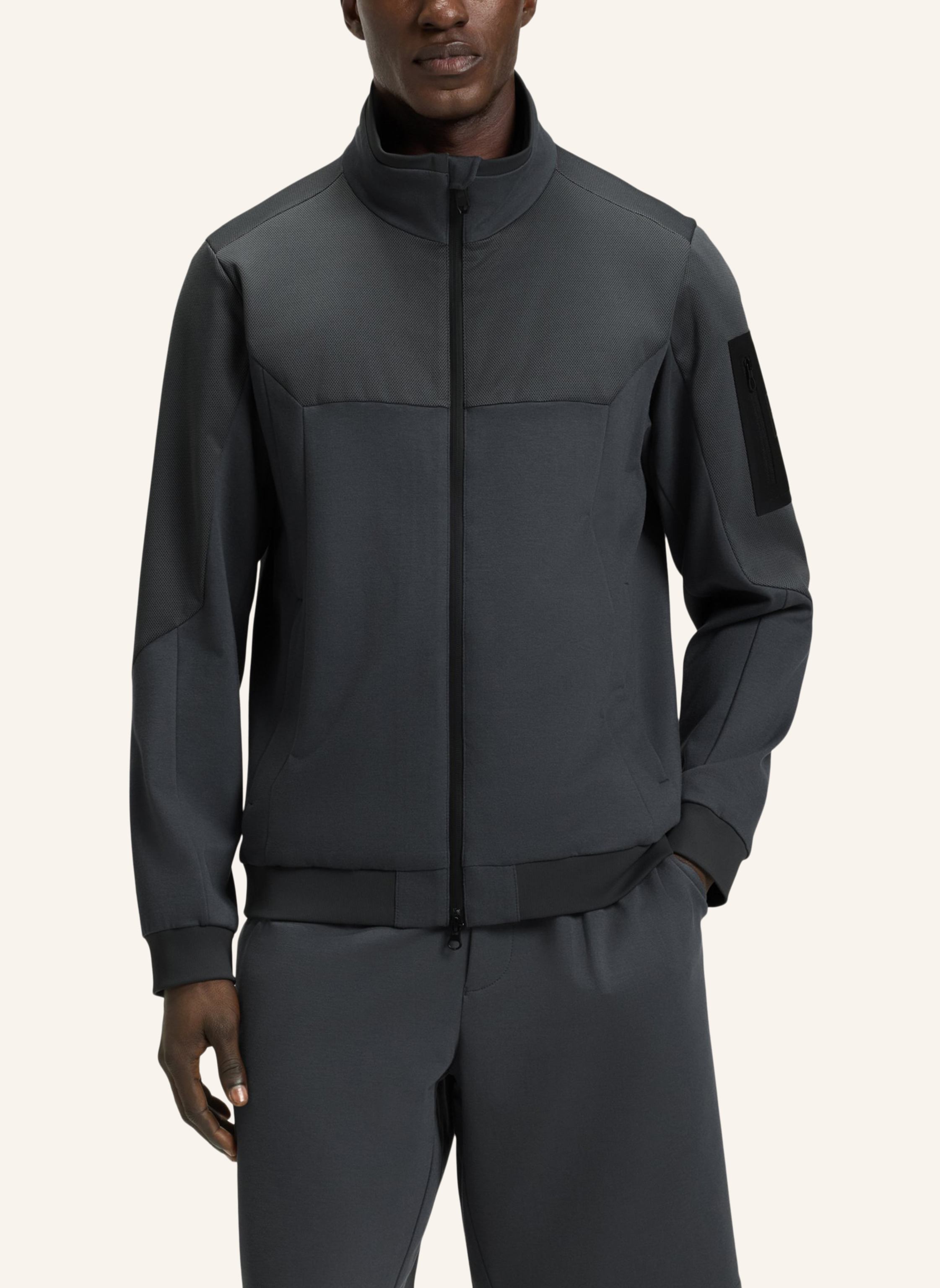 Thumbnail - Boss Casual Jacke J_Jord Tennis Retro Regular Fit grau