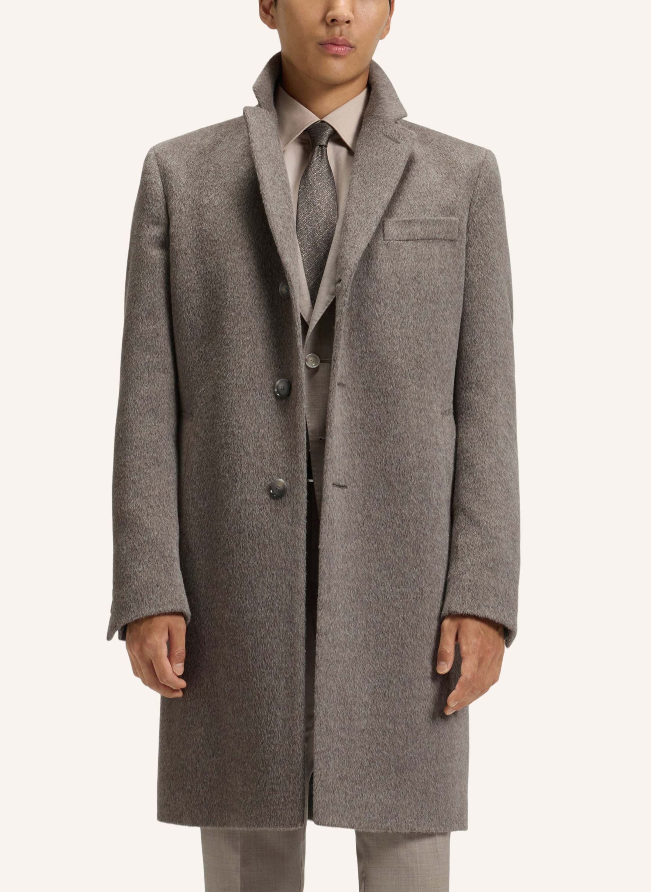 Thumbnail - Boss Klassischer Mantel H-Hyde-244 Slim Fit gruen