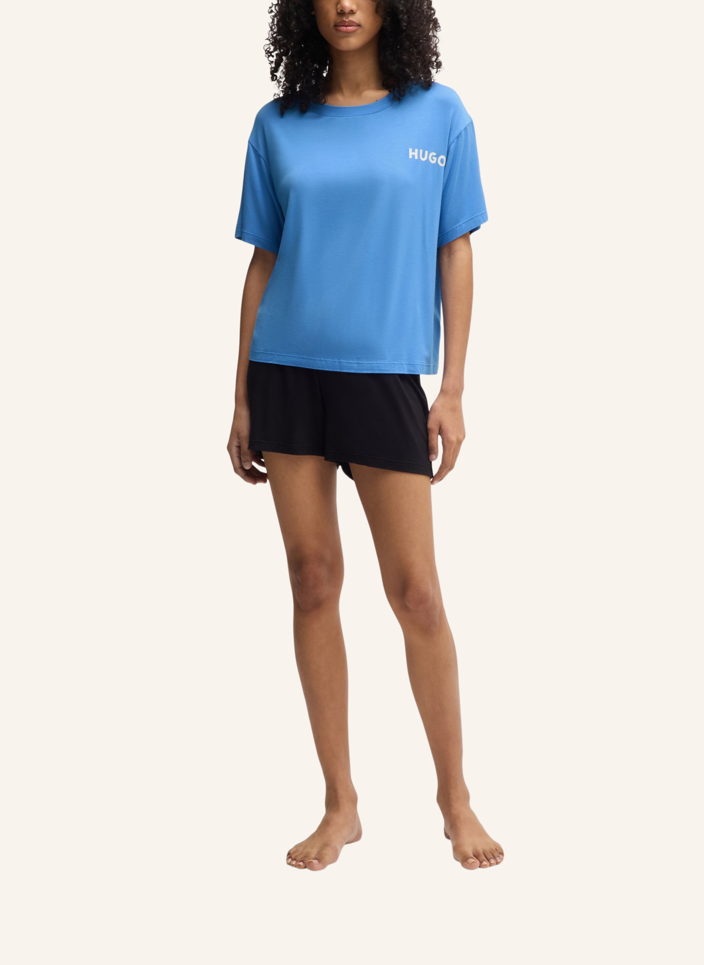 Thumbnail - Hugo Pyjama-Oberteil Unite_T-Shirt Relaxed Fit blau