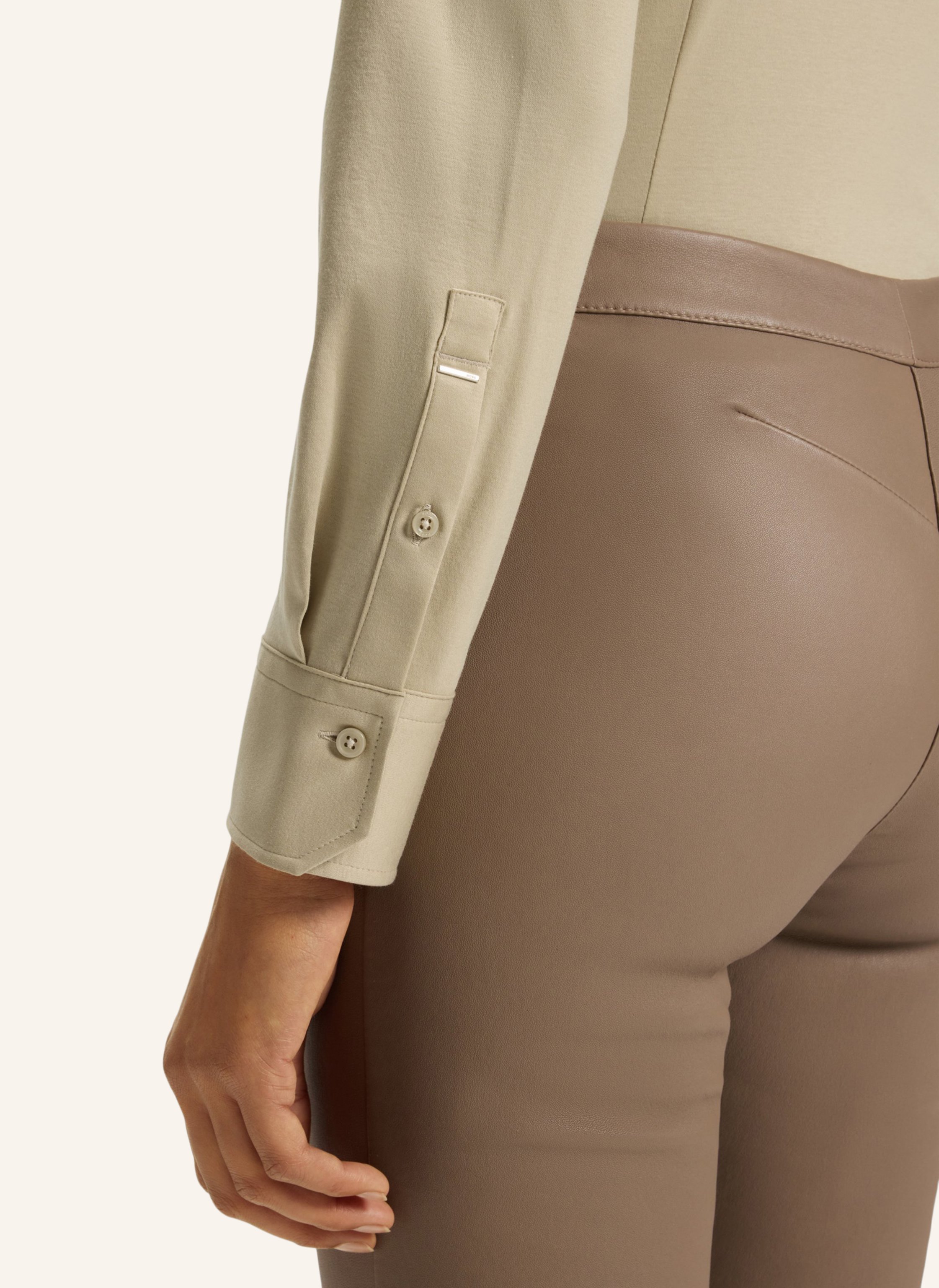 Thumbnail - Boss Casual Bluse Bronta_Tuesday Extra-Slim Fit beige