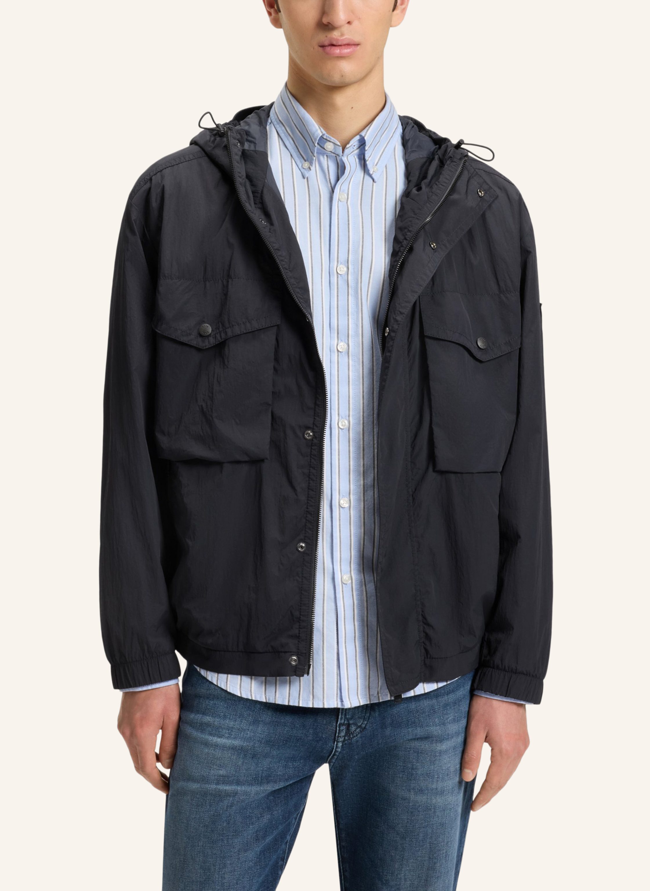 Thumbnail - Boss Casual Jacke Omusk-W Oversize Fit blau