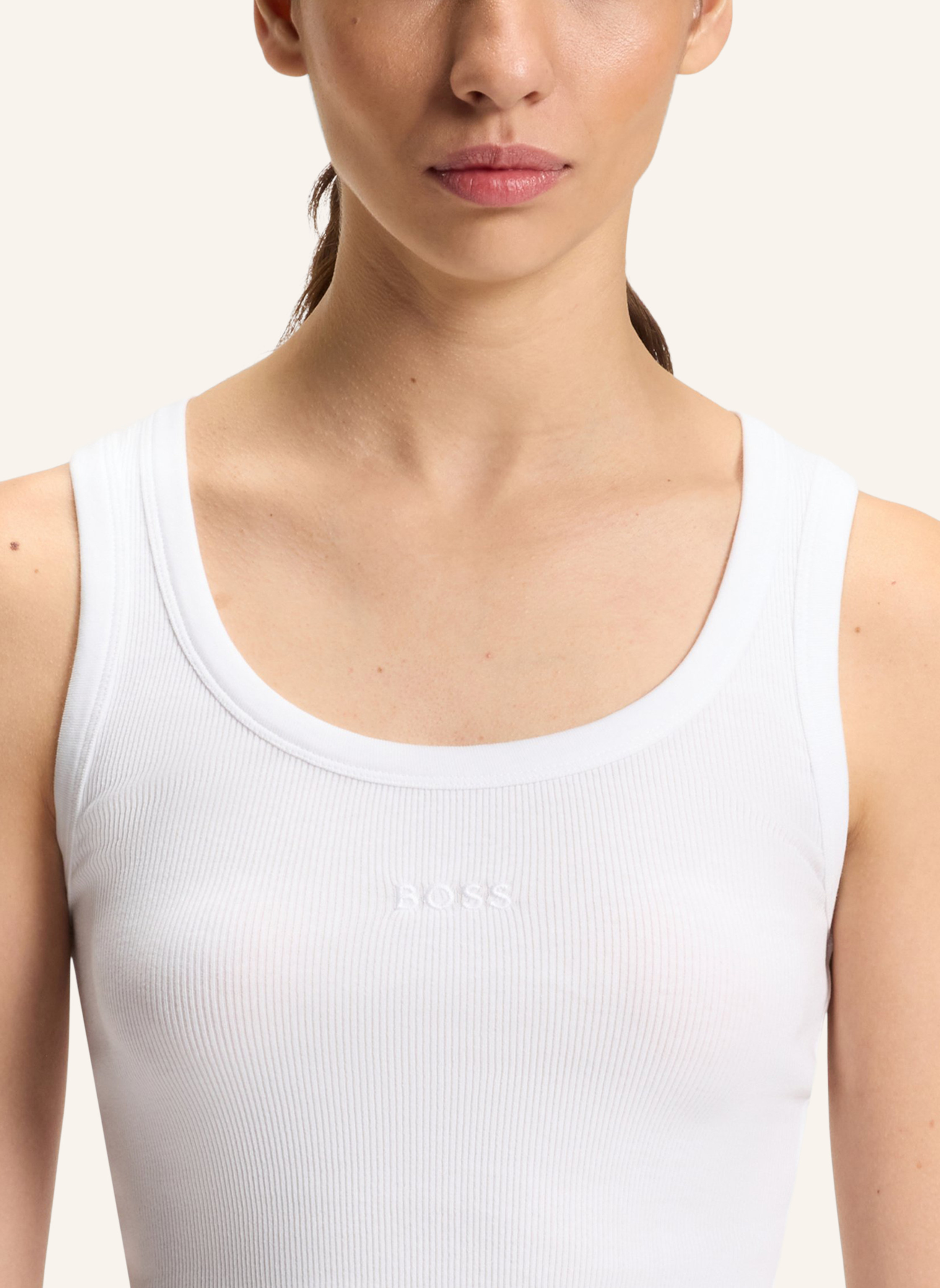 Thumbnail - Boss Casual Top C_Ematite Slim Fit weiss