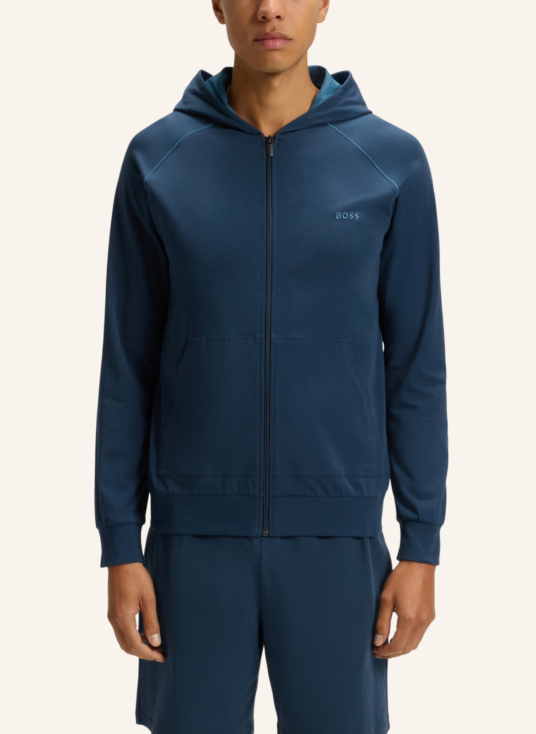 Thumbnail - Boss Loungewear Jacke Mix&Match Jacket H Regular Fit blau