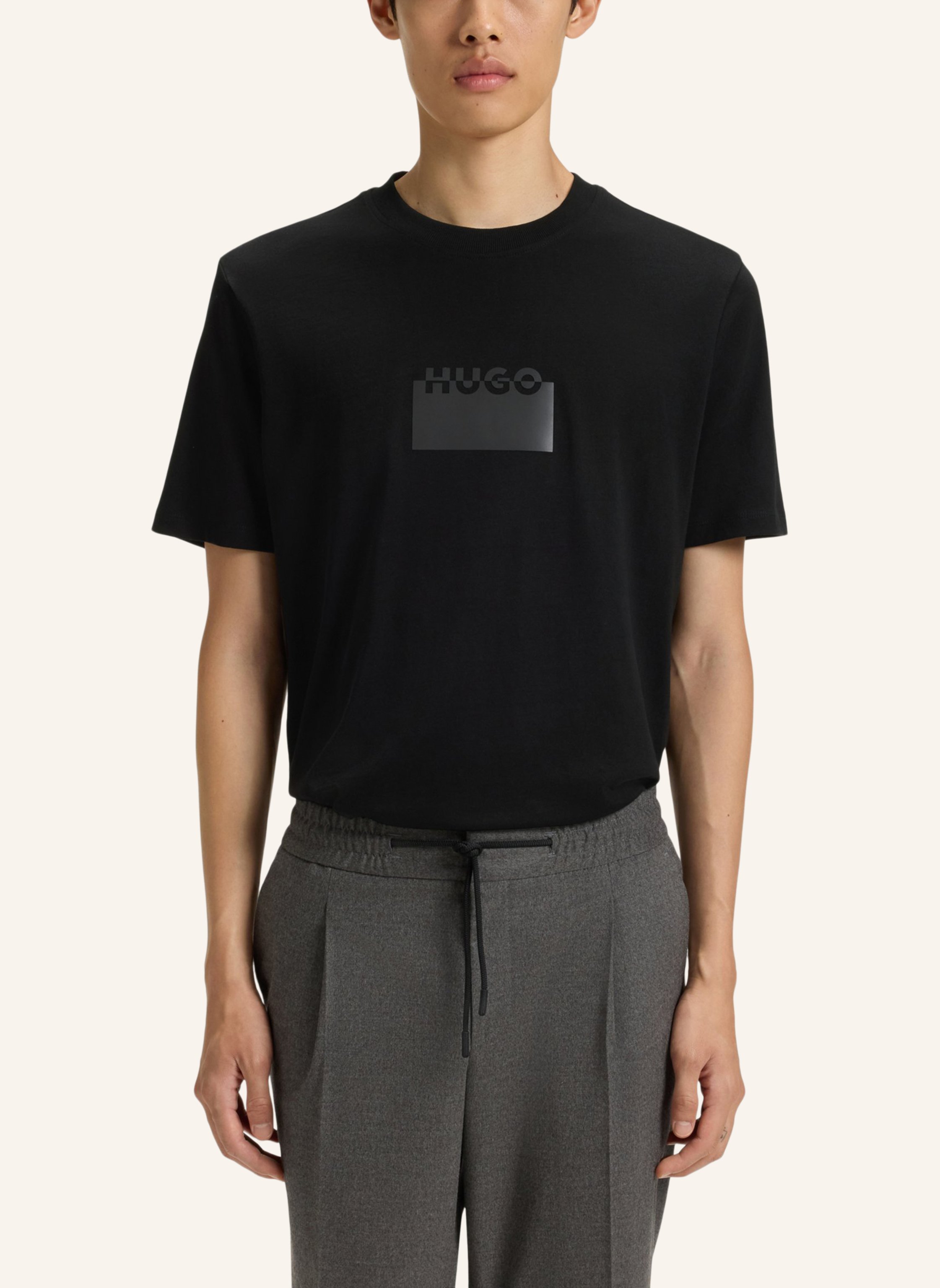 Thumbnail - Hugo T-Shirt Delastio Regular Fit schwarz