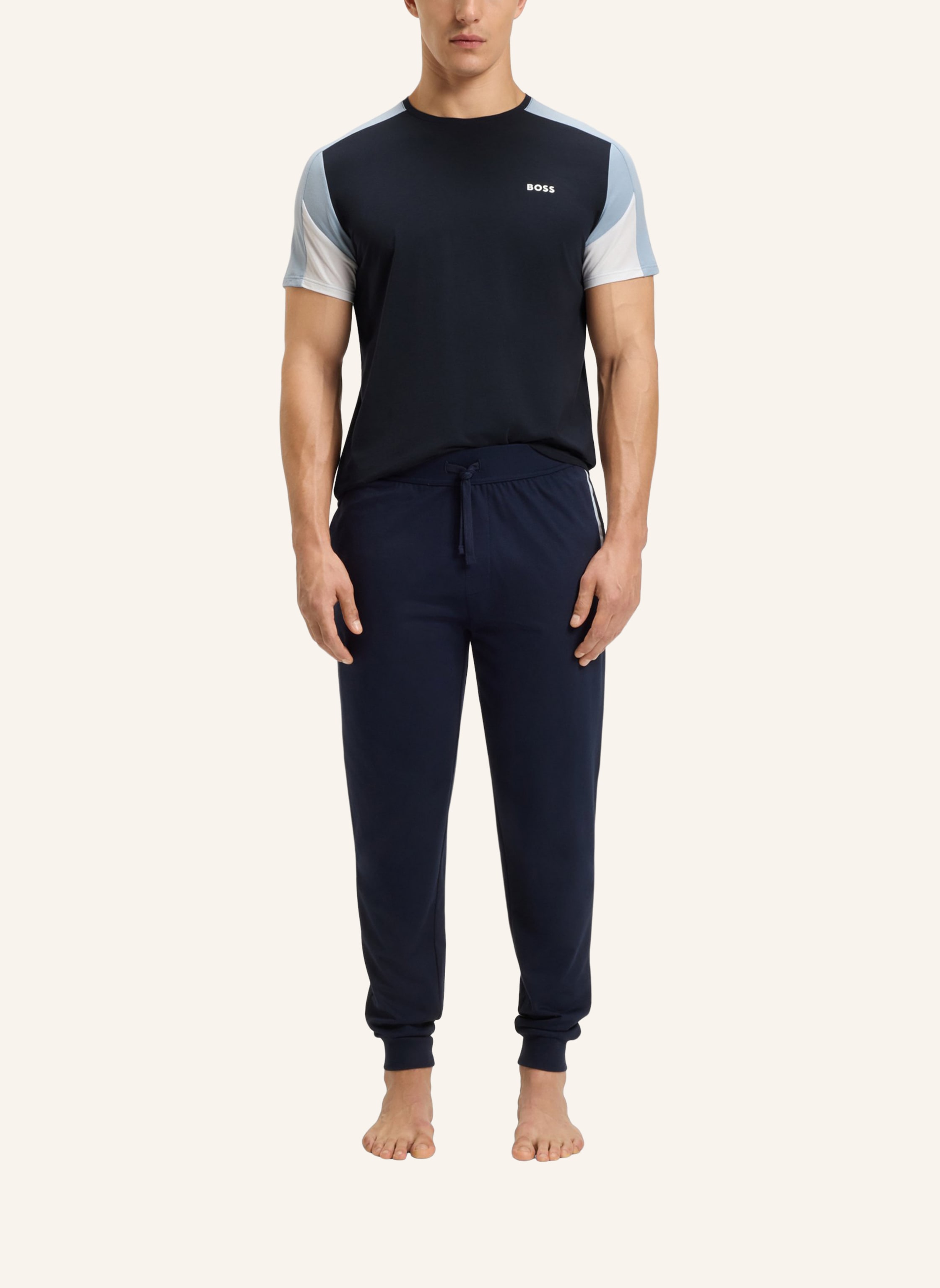 Thumbnail - Boss Pyjama-Oberteil Balance T-Shirt Rn Regular Fit blau