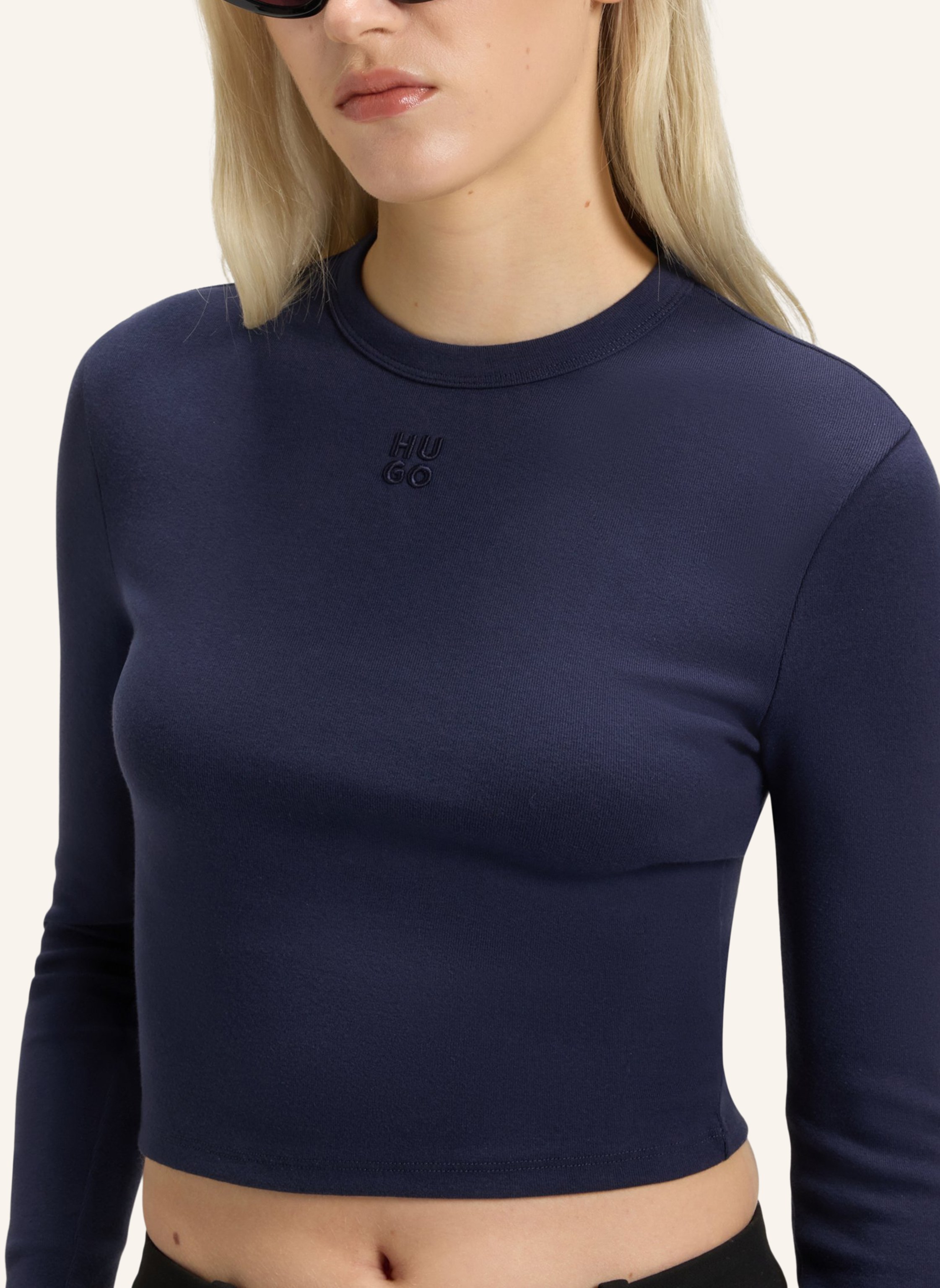 Thumbnail - Hugo Casual Top Dafilomena_3 Slim Fit blau