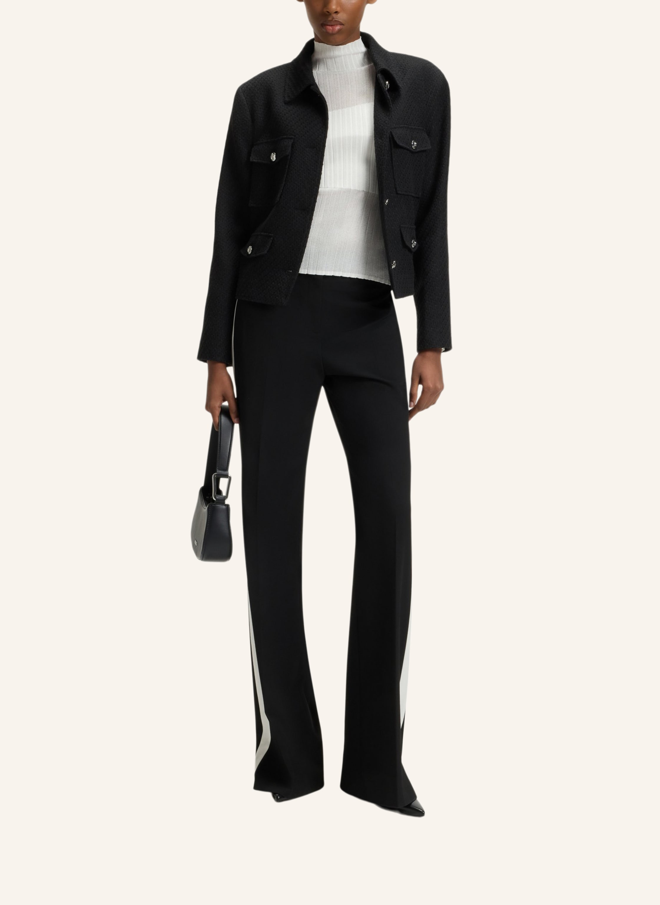 Thumbnail - Hugo Pullover Siclamino Slim Fit beige