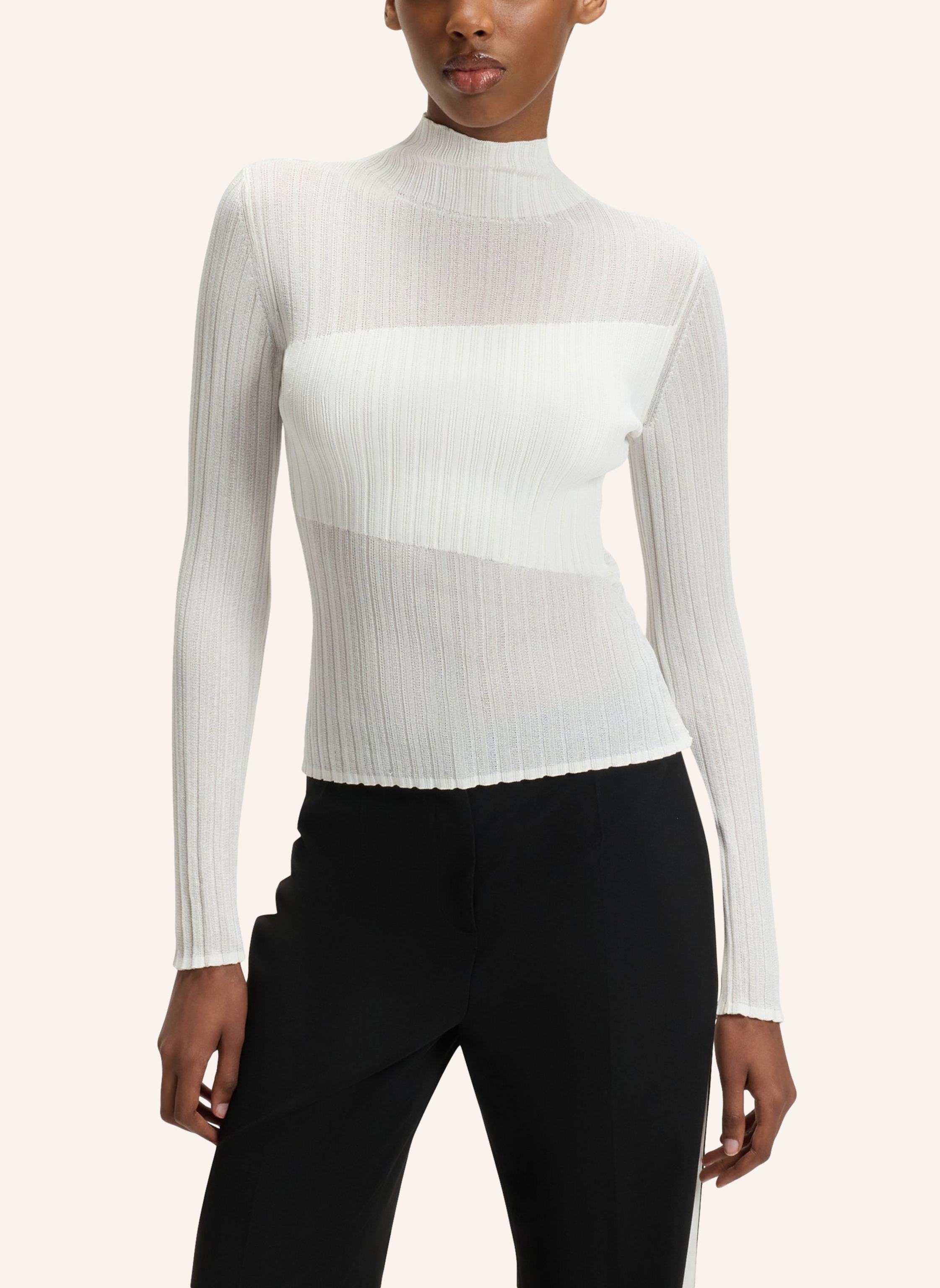 Thumbnail - Hugo Pullover Siclamino Slim Fit beige