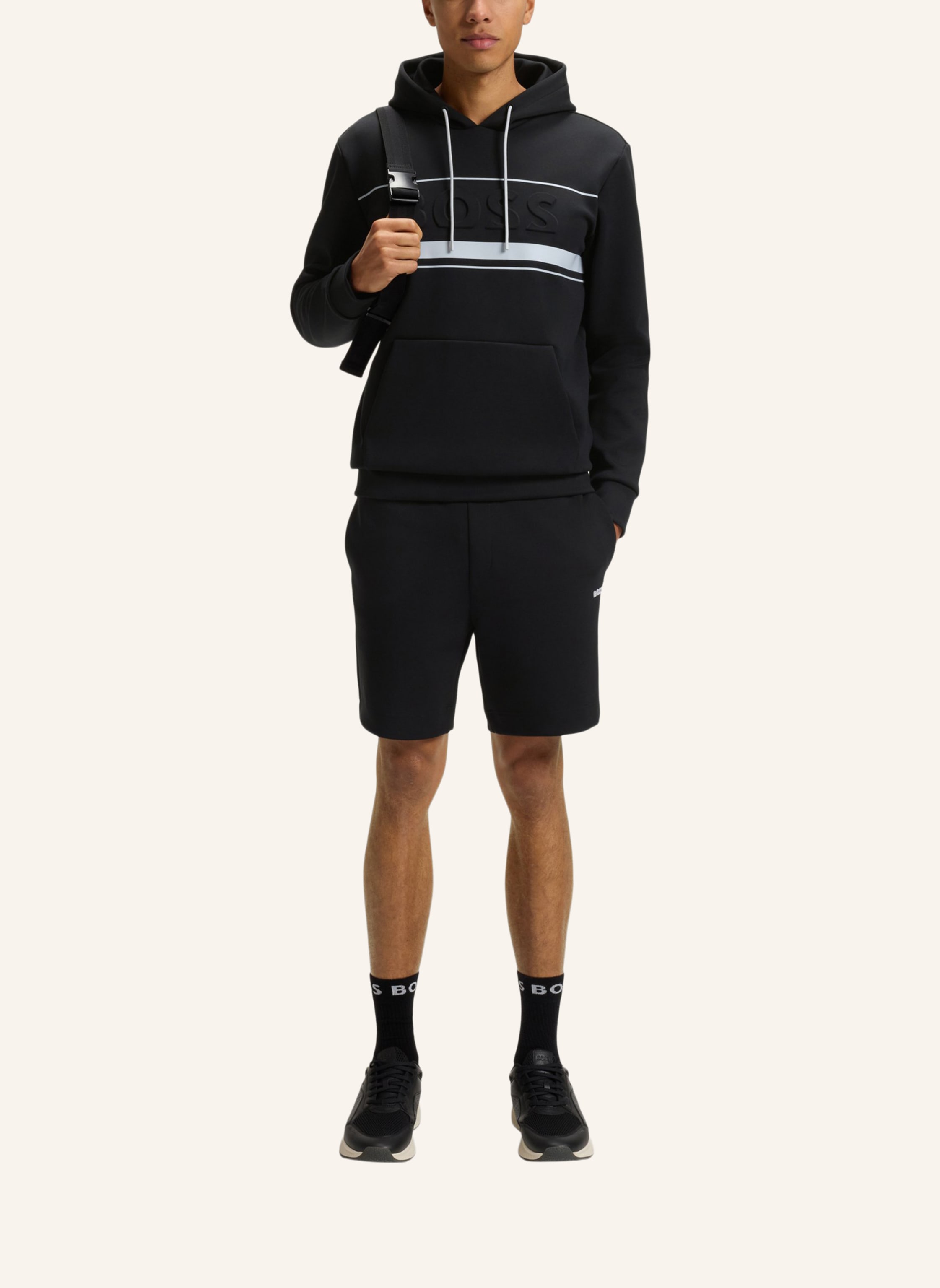 Thumbnail - Boss Casual Hose Shorts Zone Regular Fit schwarz