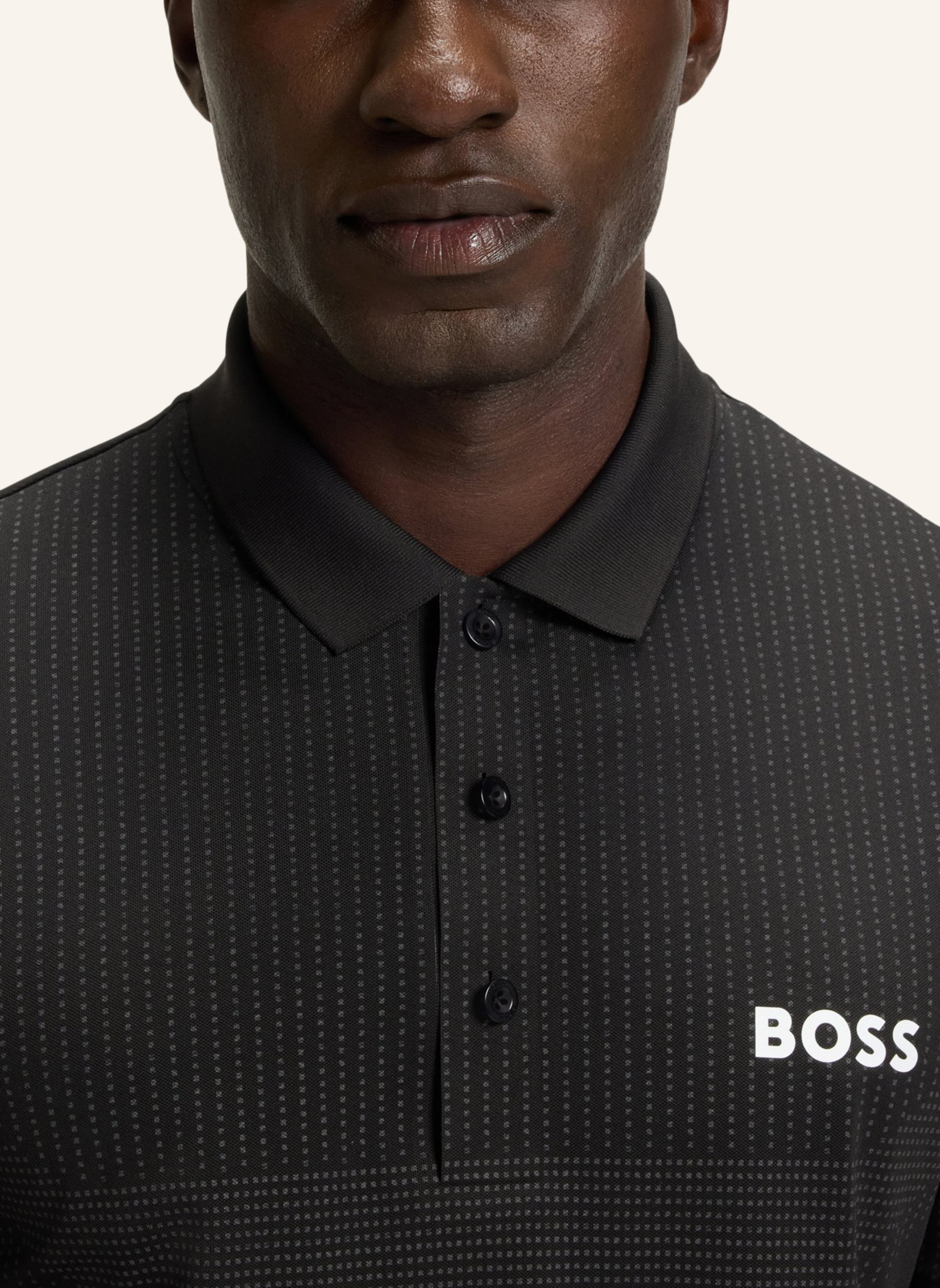 Thumbnail - Boss Poloshirt Paule Toc Slim Fit schwarz