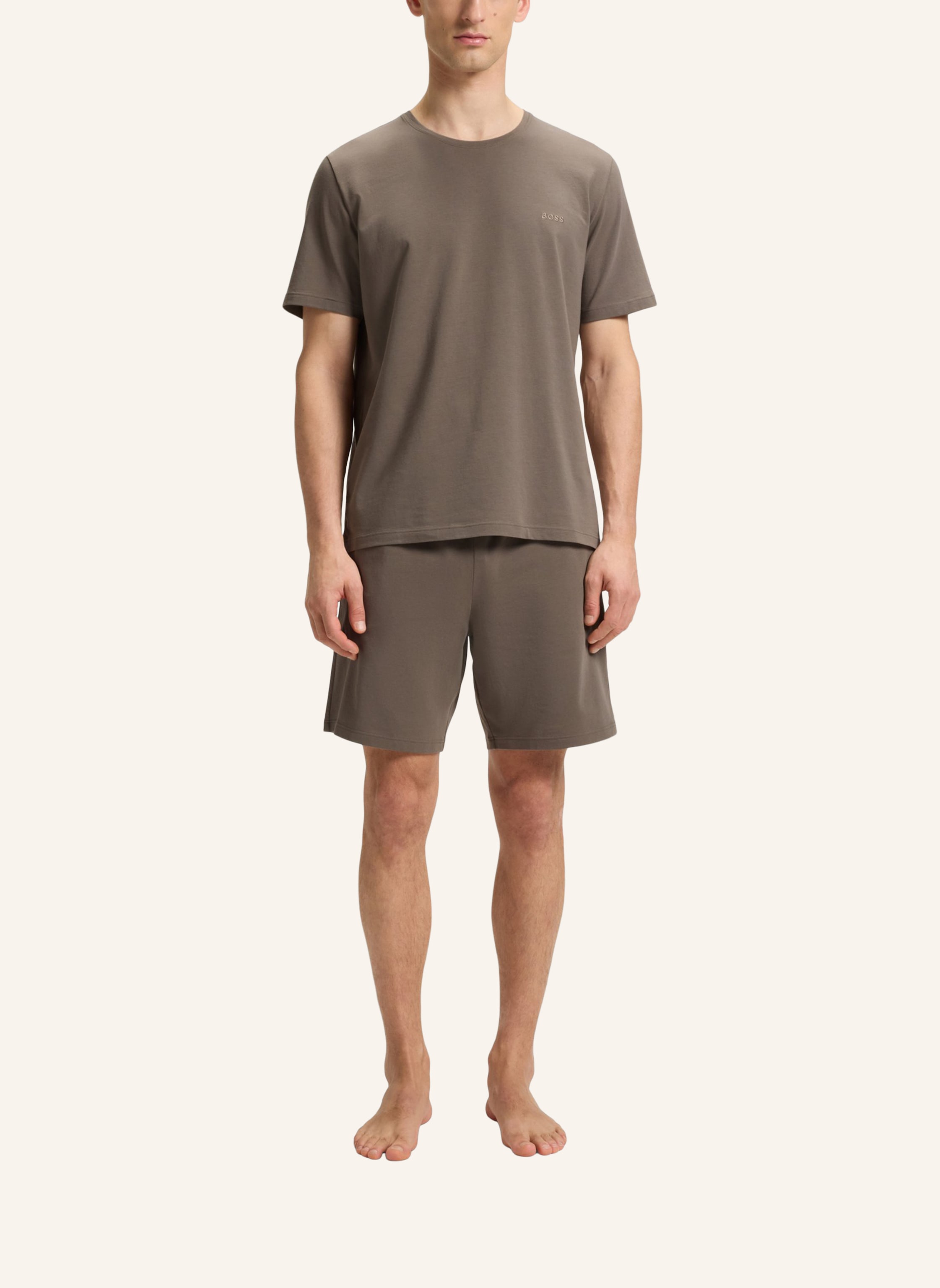 Thumbnail - Boss Loungewear Oberteil Mix&Match T-Shirt R Regular Fit braun