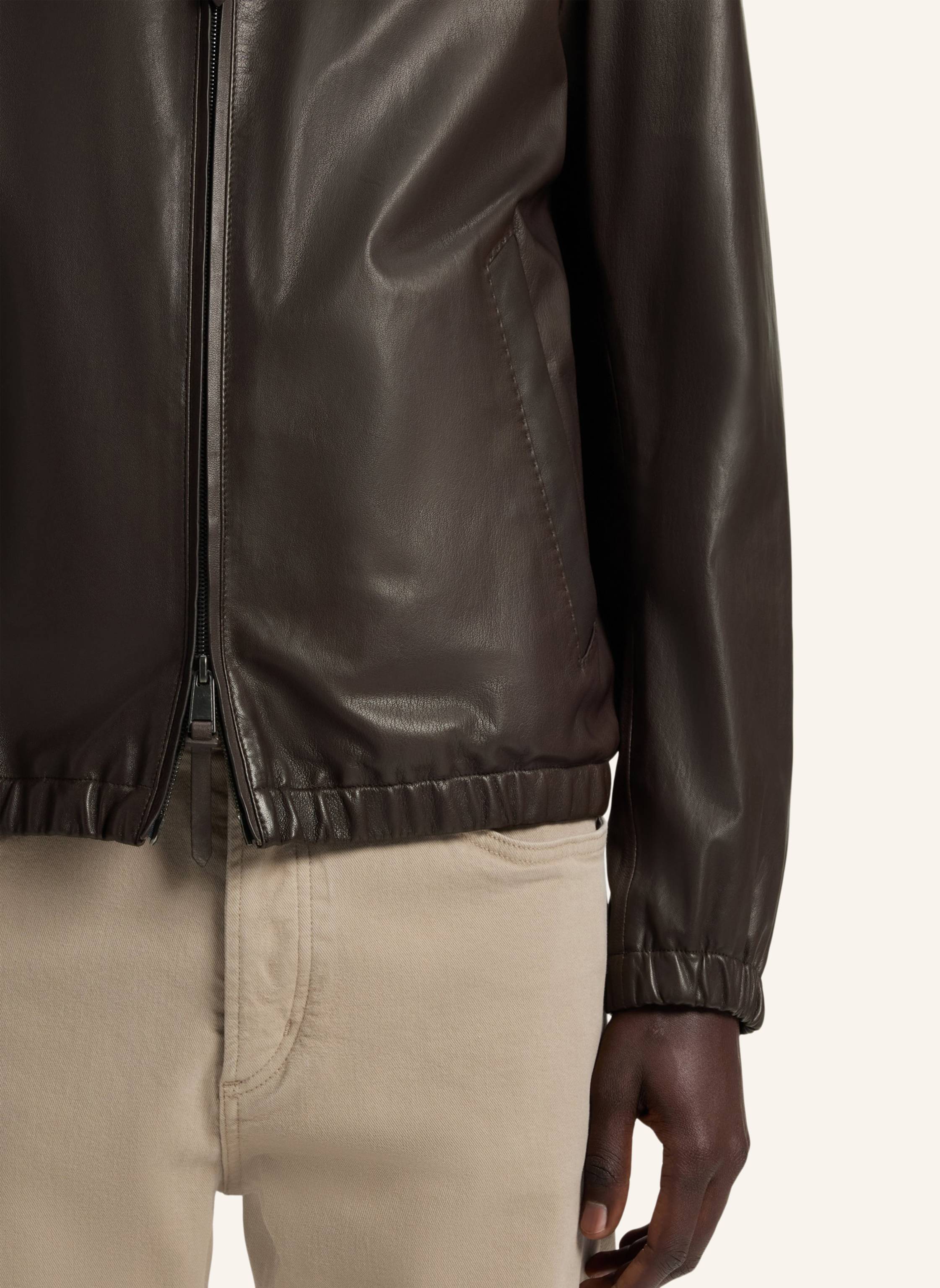 Thumbnail - Boss Lederjacke L-mubuk2 Regular Fit braun