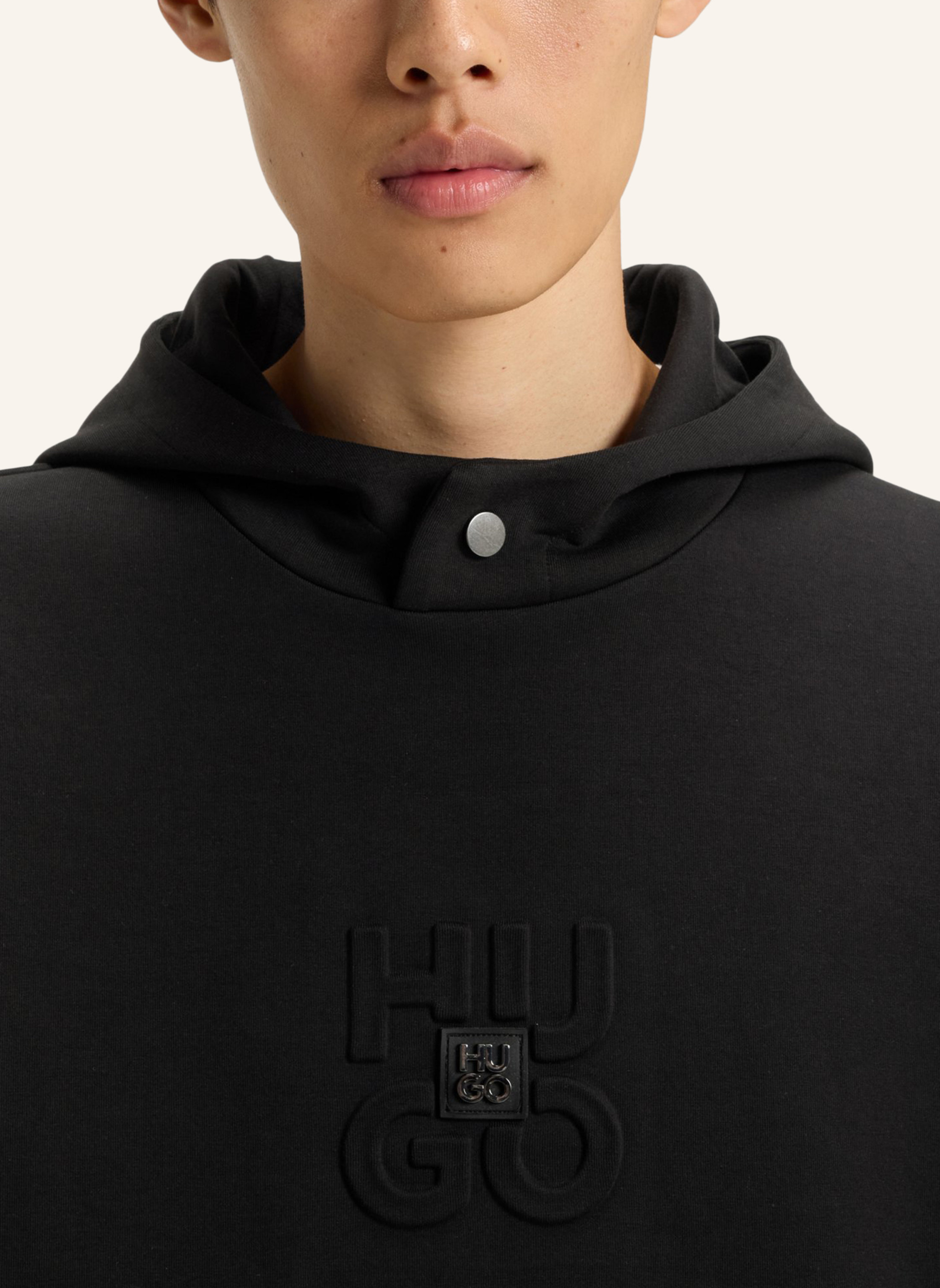 Thumbnail - Hugo Sweatshirt Debostaco Relaxed Fit schwarz